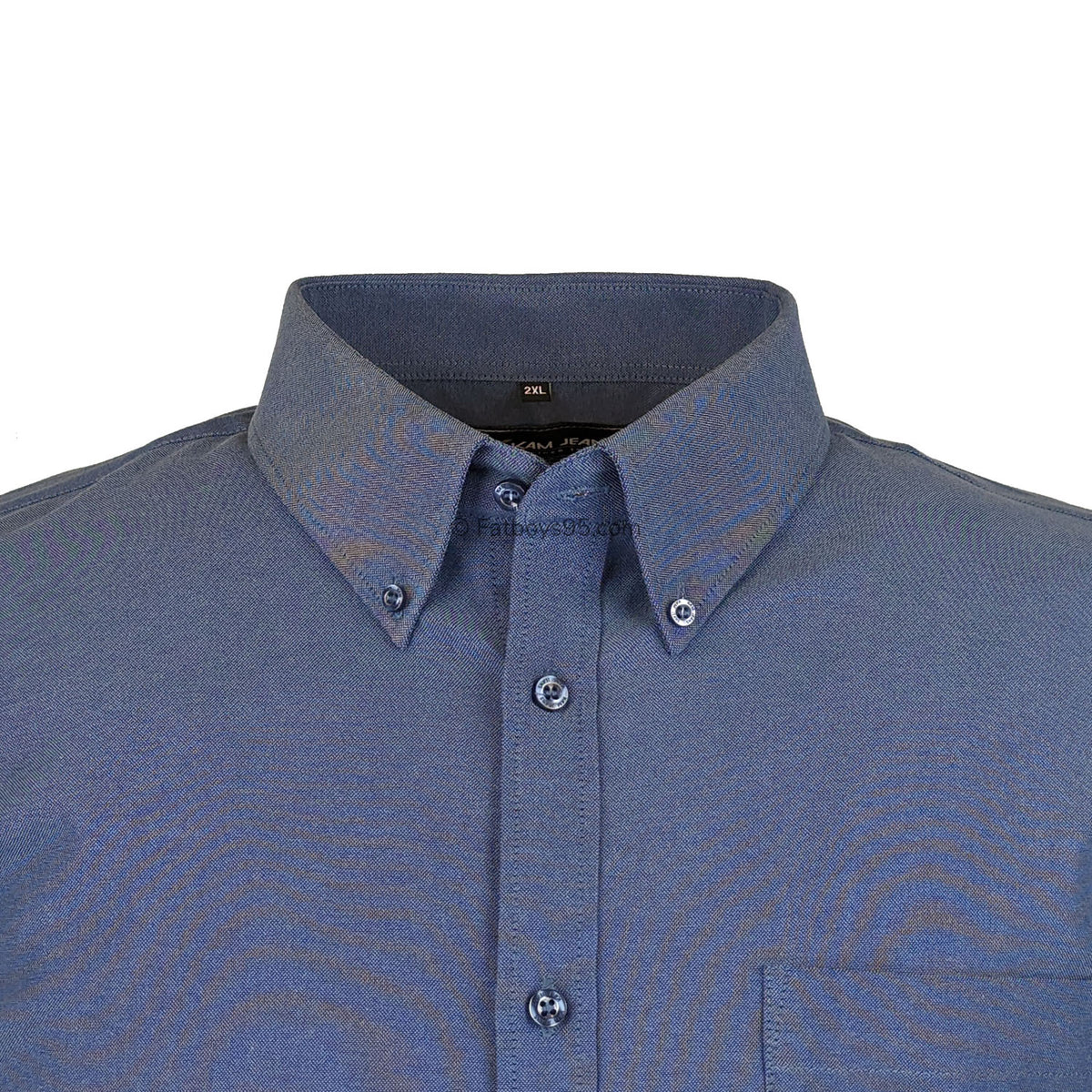 Kam S/S Oxford Shirt - KBS 663A - Navy 2