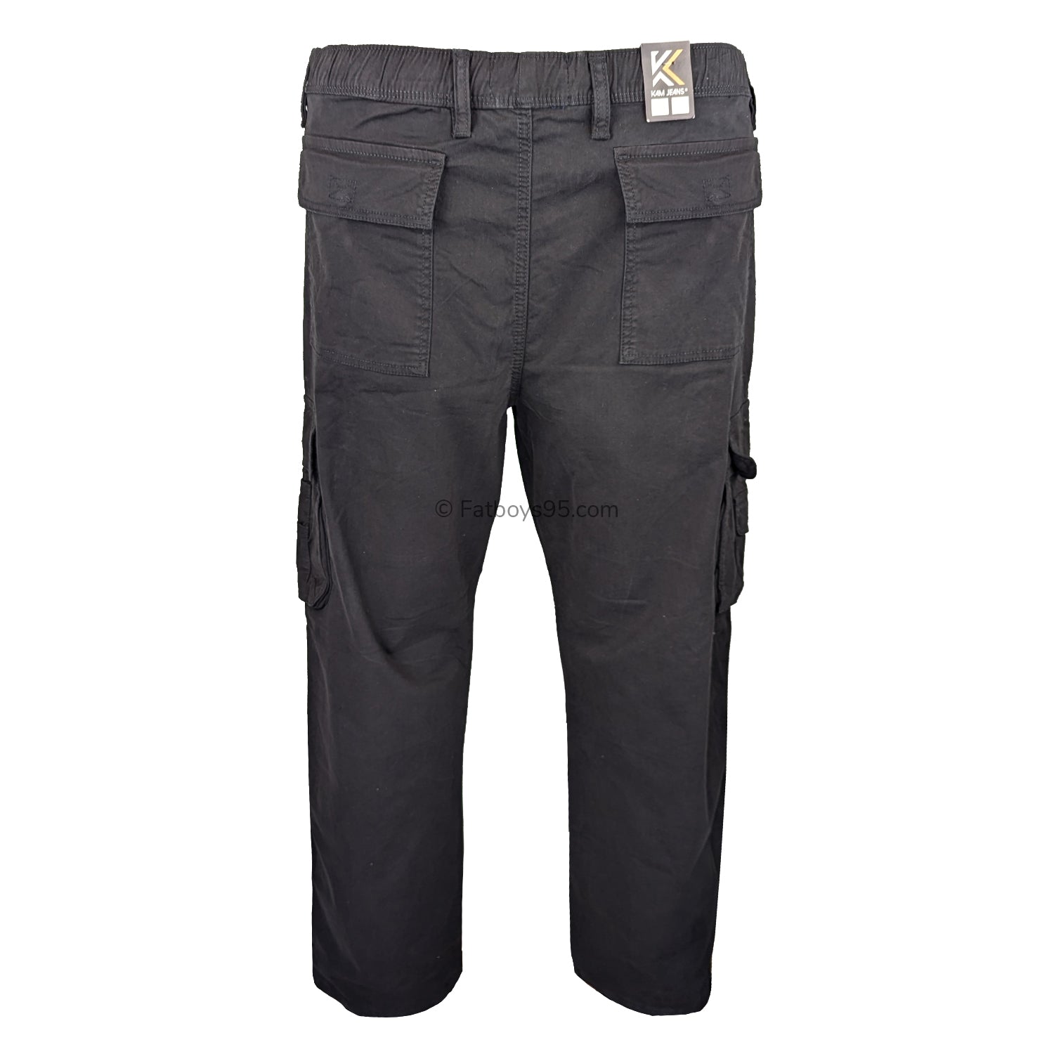 Kam Stretch Cargo Trousers - KBS 124 - Black 5