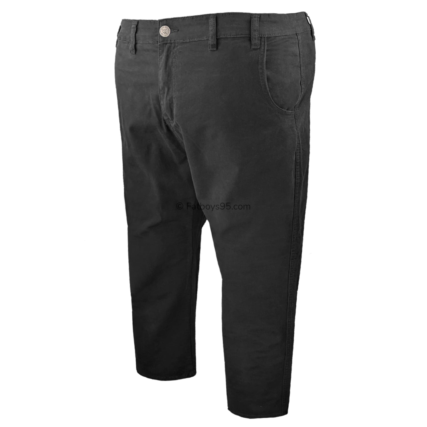 Kam Stretch Modern Chinos - KBS 261 - Black 2