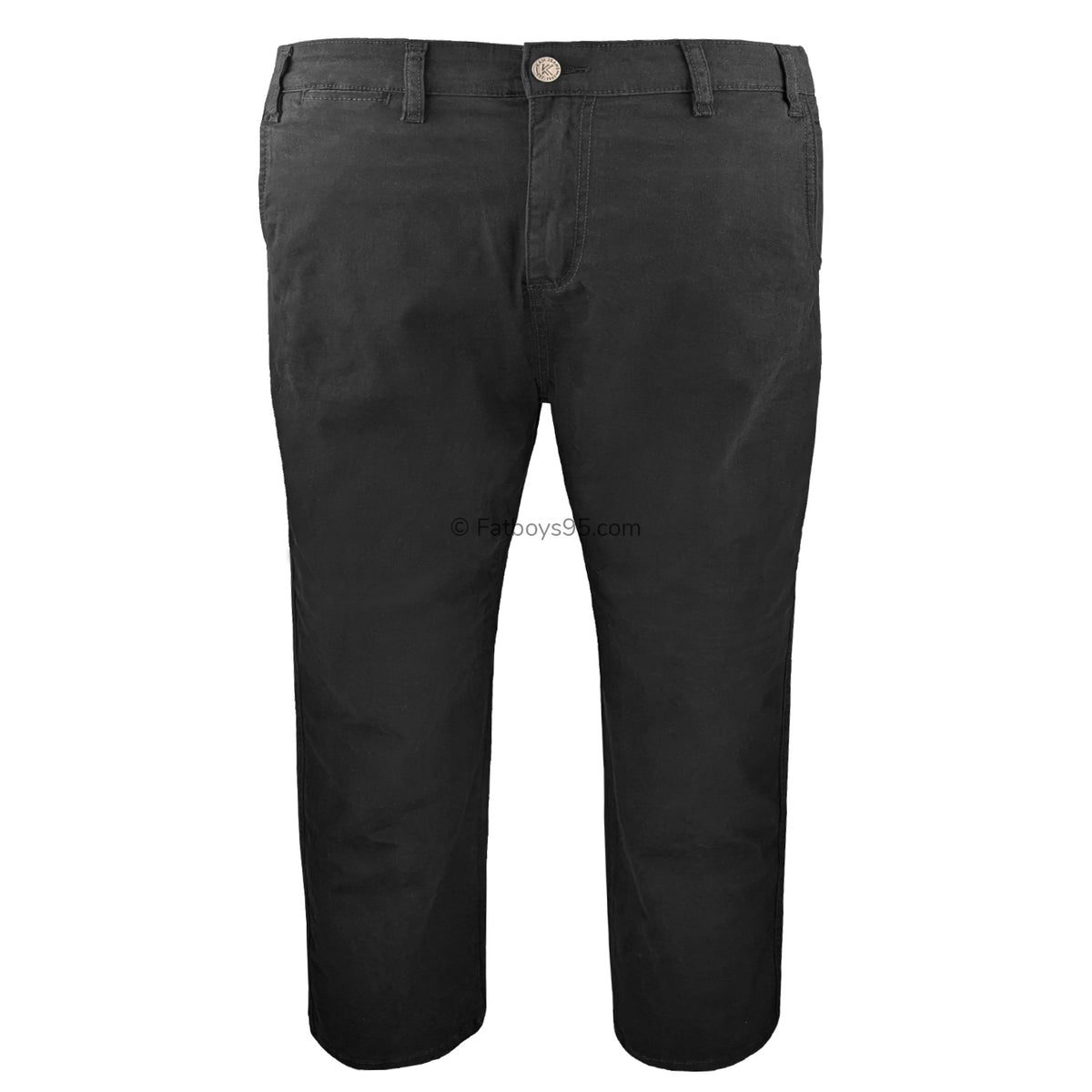 Kam Stretch Modern Chinos - KBS 261 - Black 1