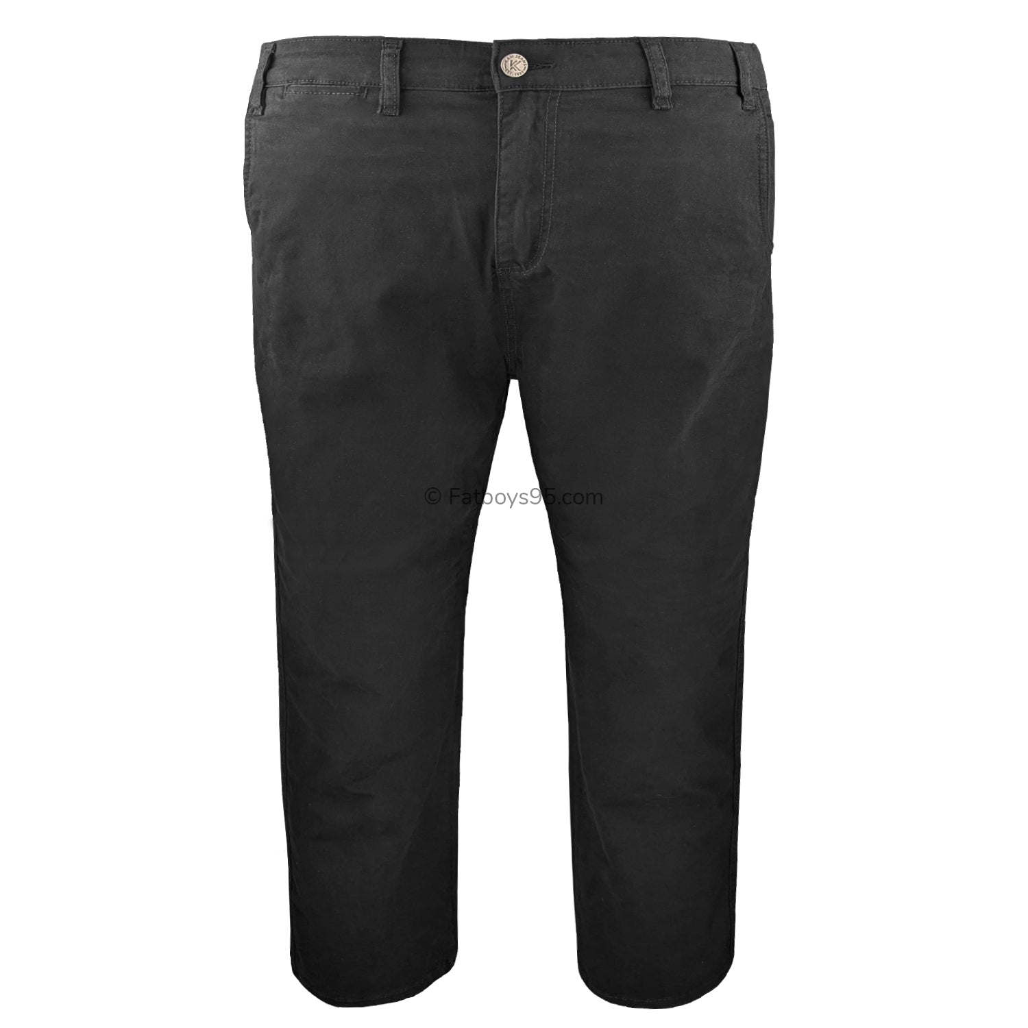 Kam Stretch Modern Chinos - KBS 261 - Black 1