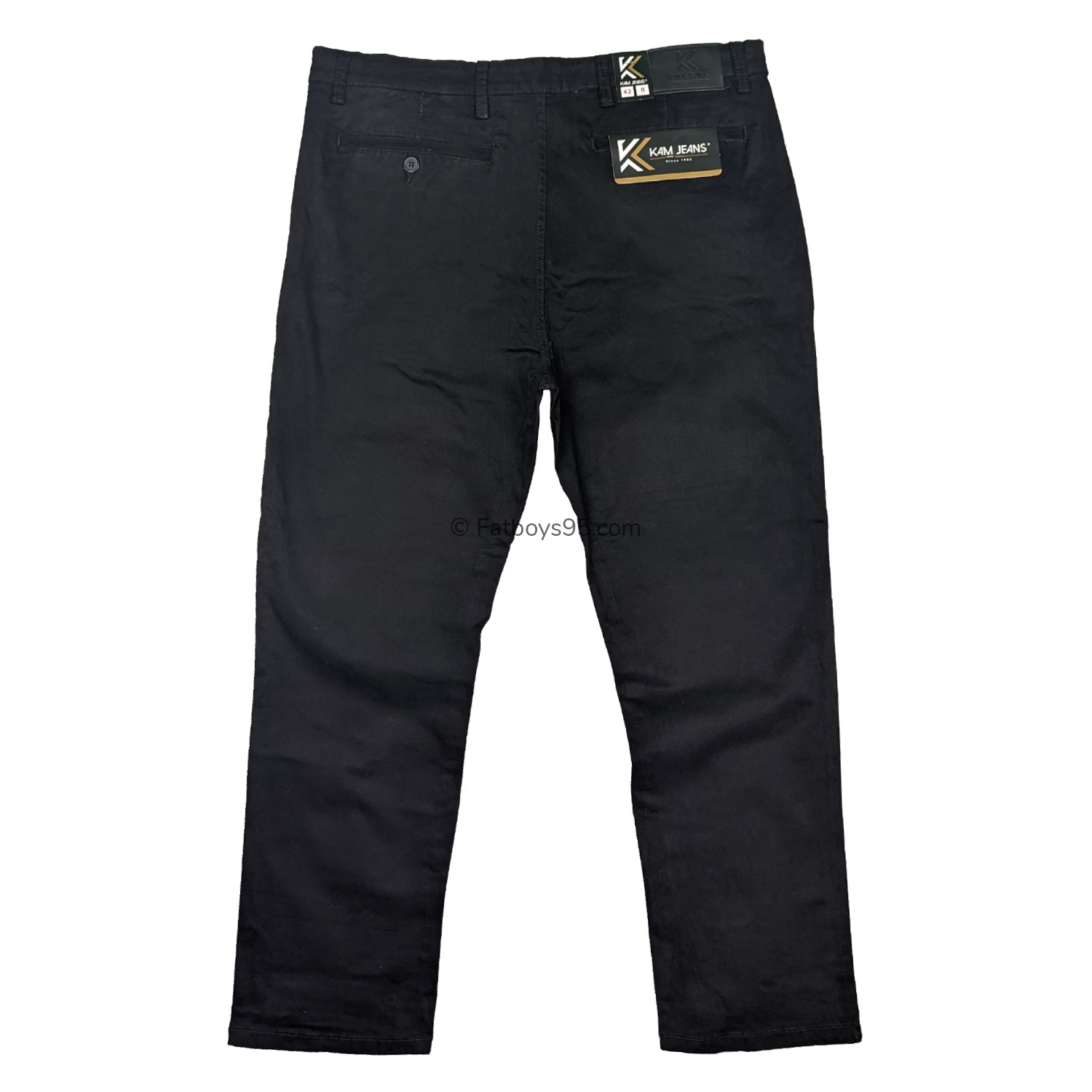 Kam Stretch Modern Chinos - KBS 261 - Black 3