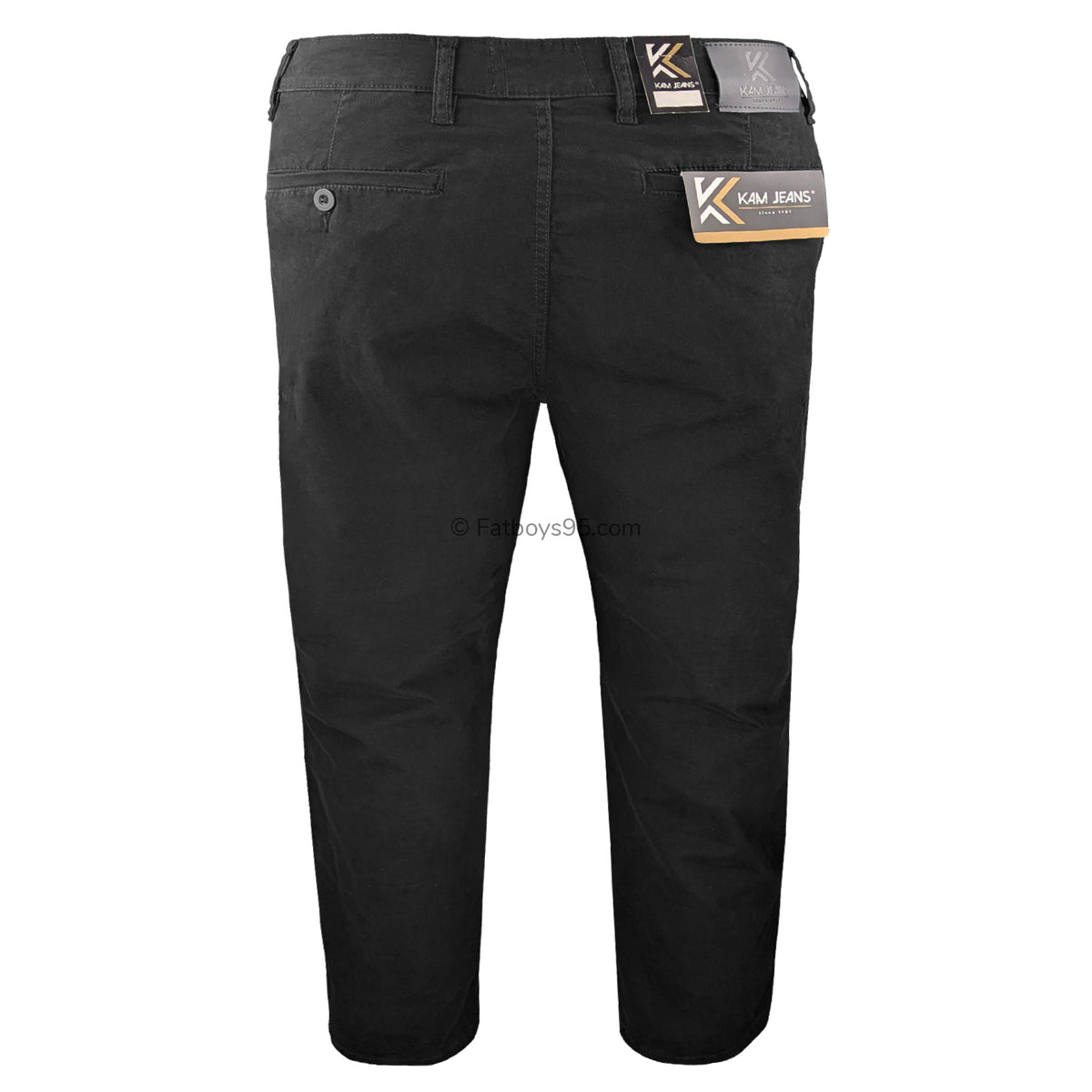 Kam Stretch Modern Chinos - KBS 261 - Black 5