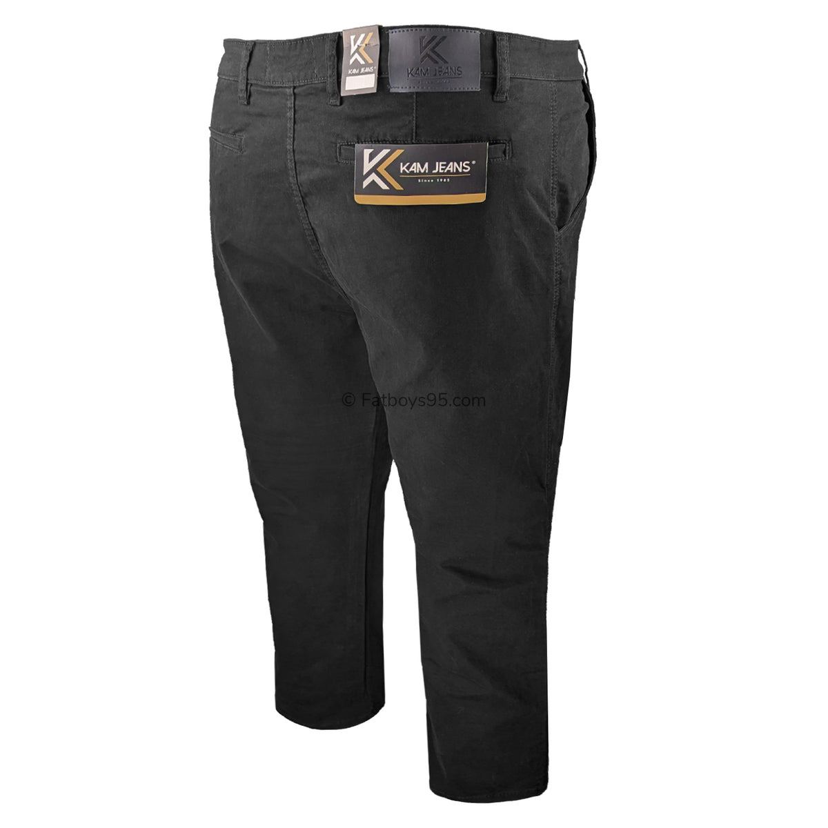 Kam Stretch Modern Chinos - KBS 261 - Black 6