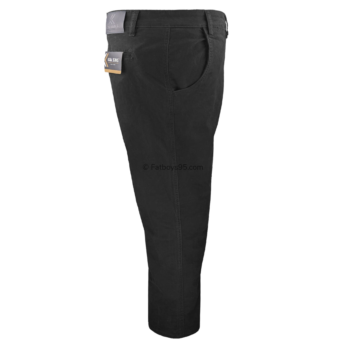 Kam Stretch Modern Chinos - KBS 261 - Black 7
