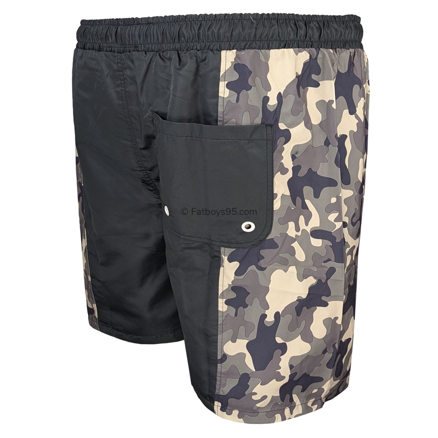 Kam Camo Side Panel Swim Shorts - KBS 3006 - Camo 5