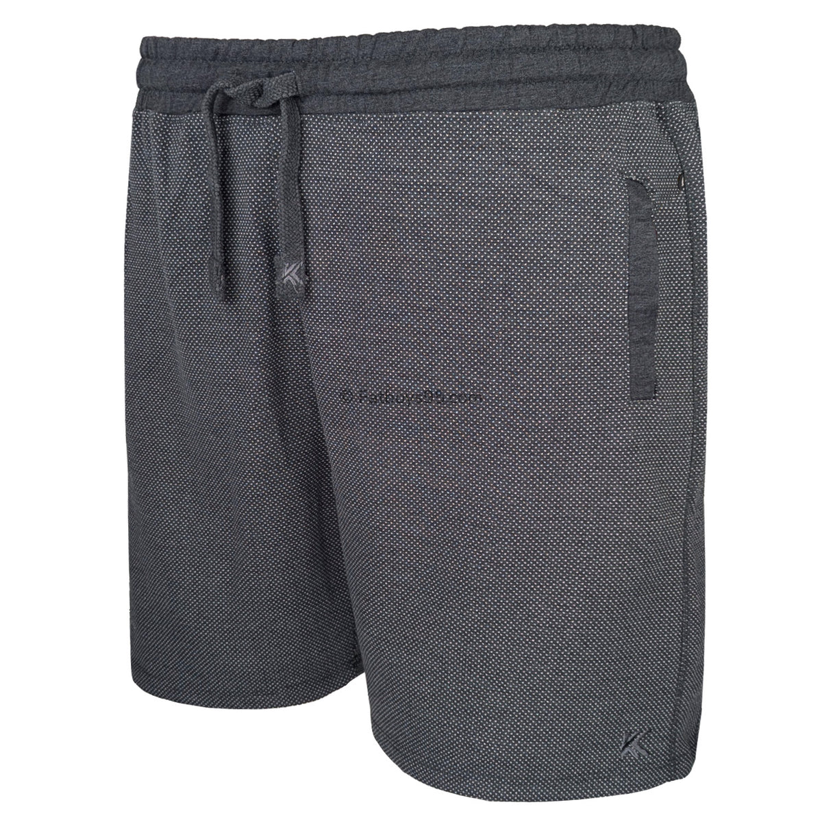 Kam Dobby Print Shorts - KBS 3310 - Charcoal 2