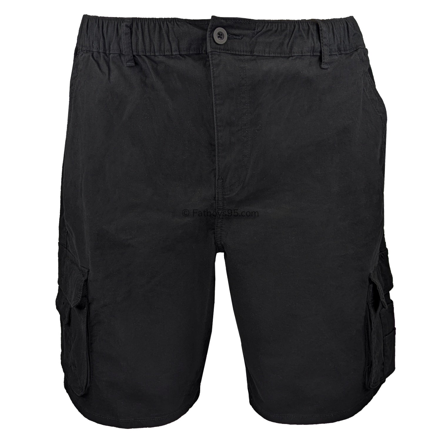 Kam Elasticated Cargo Shorts - KBS 3404 - Black 