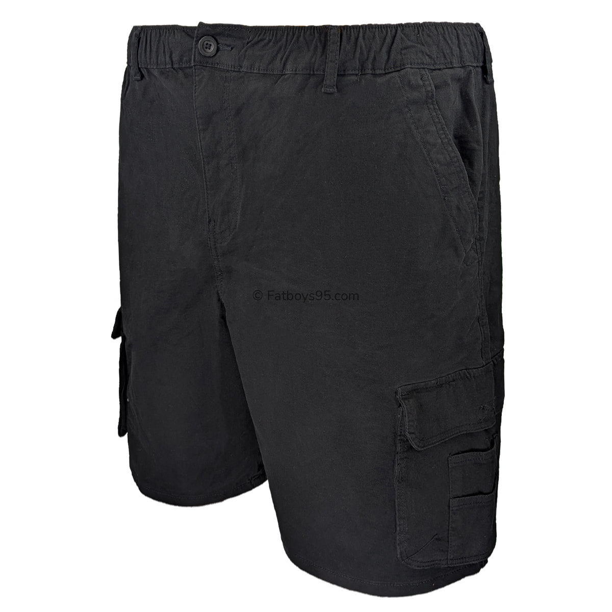 Kam Elasticated Cargo Shorts - KBS 3404 - Black 2