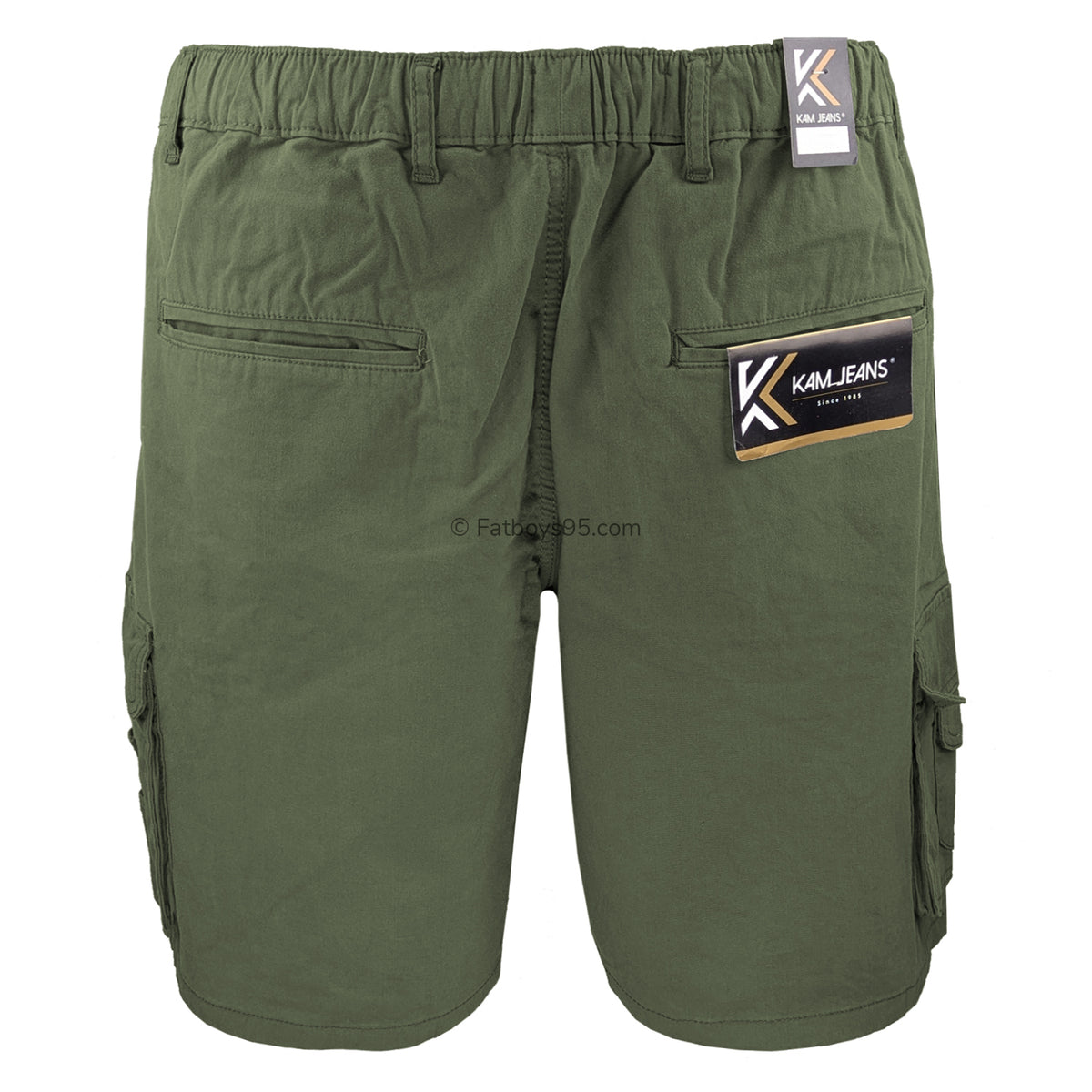 Kam Elasticated Cargo Shorts - KBS 3404 - Khaki 4