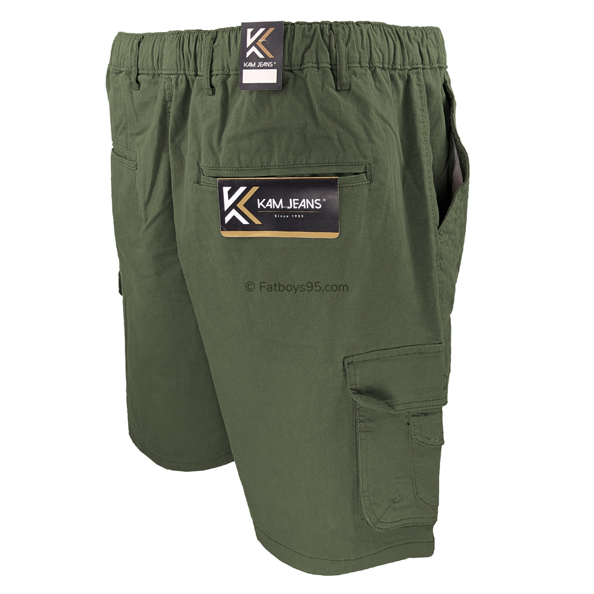 Kam Elasticated Cargo Shorts - KBS 3404 - Khaki 5