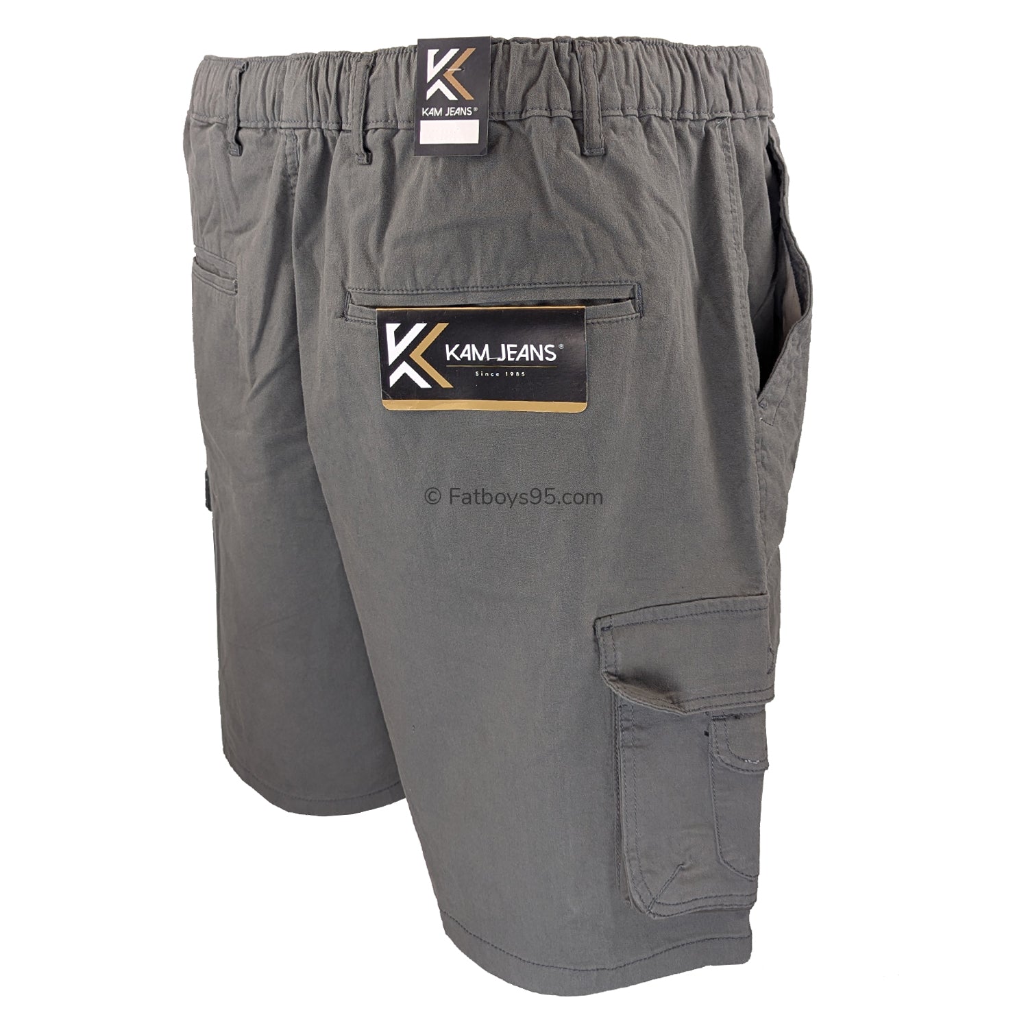 Kam Elasticated Cargo Shorts - KBS 3404 - Slate 5