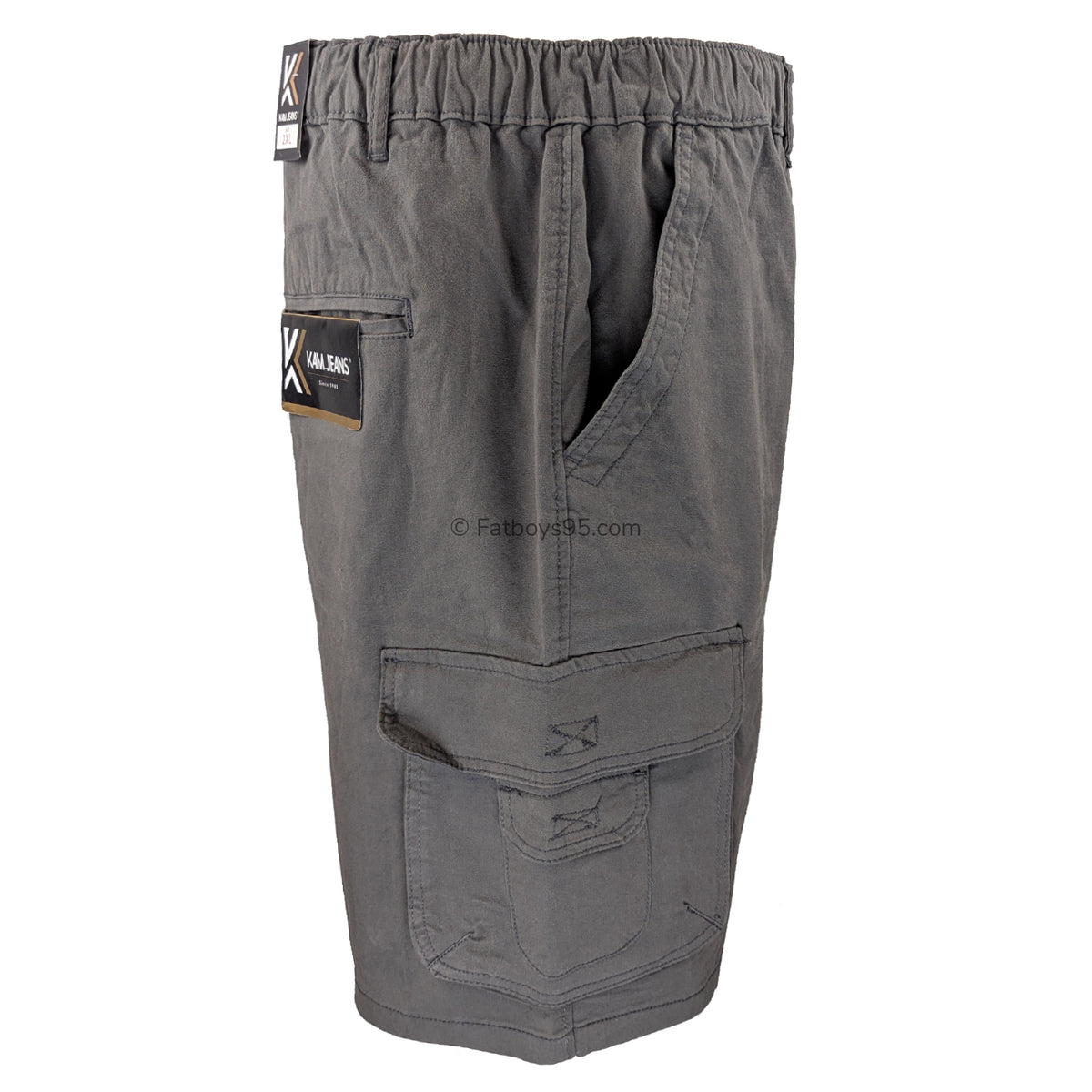 Kam Elasticated Cargo Shorts - KBS 3404 - Slate 6