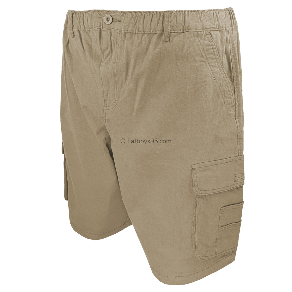 Kam Elasticated Cargo Shorts - KBS 3404 - Stone 2