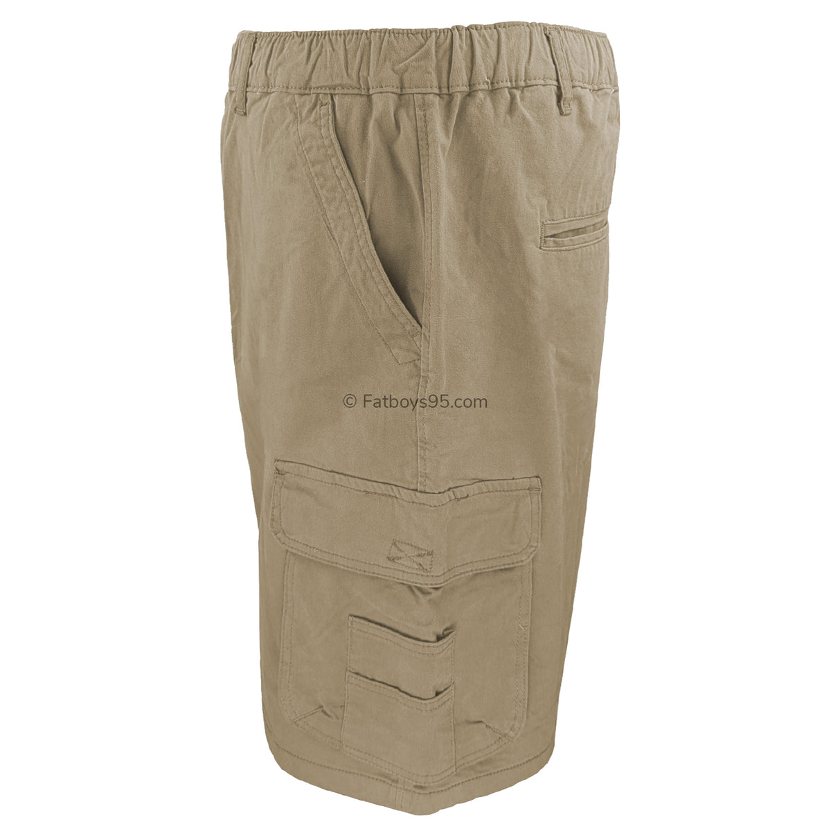 Kam Elasticated Cargo Shorts - KBS 3404 - Stone 3