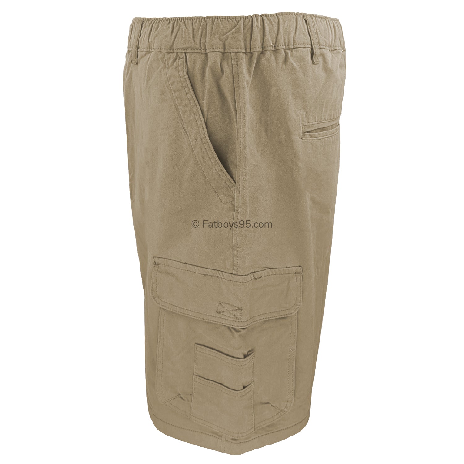 Kam Elasticated Cargo Shorts - KBS 3404 - Stone 3