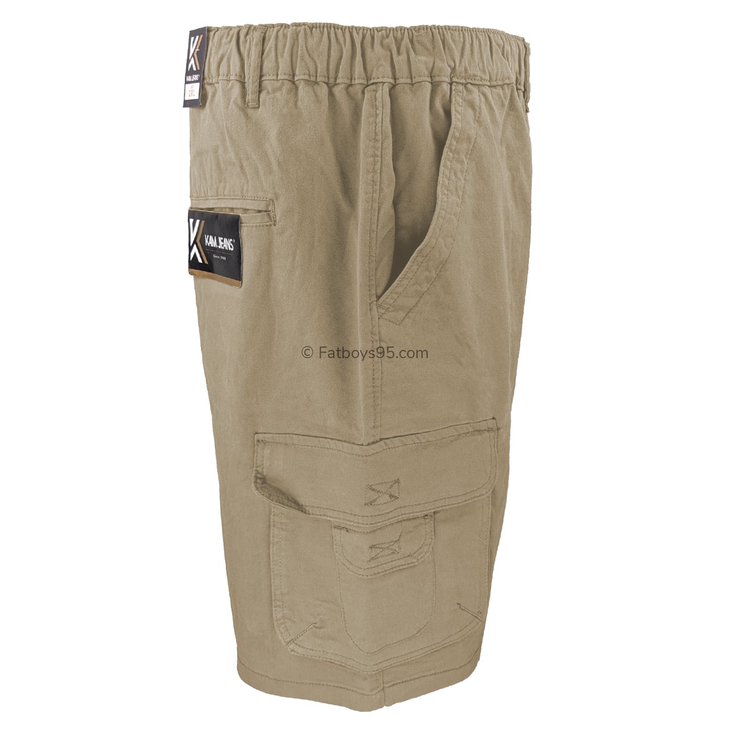 Kam Elasticated Cargo Shorts - KBS 3404 - Stone 6