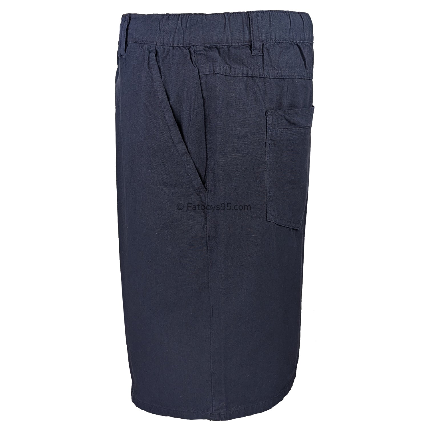 Kam Stretch Linen Shorts - KBS 3405 - Navy 3