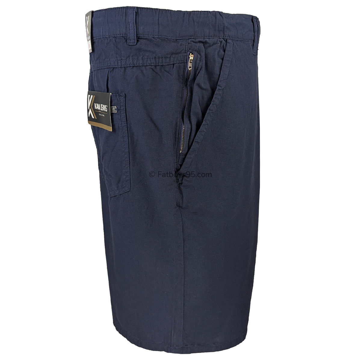 Kam Stretch Linen Shorts - KBS 3405 - Navy 7