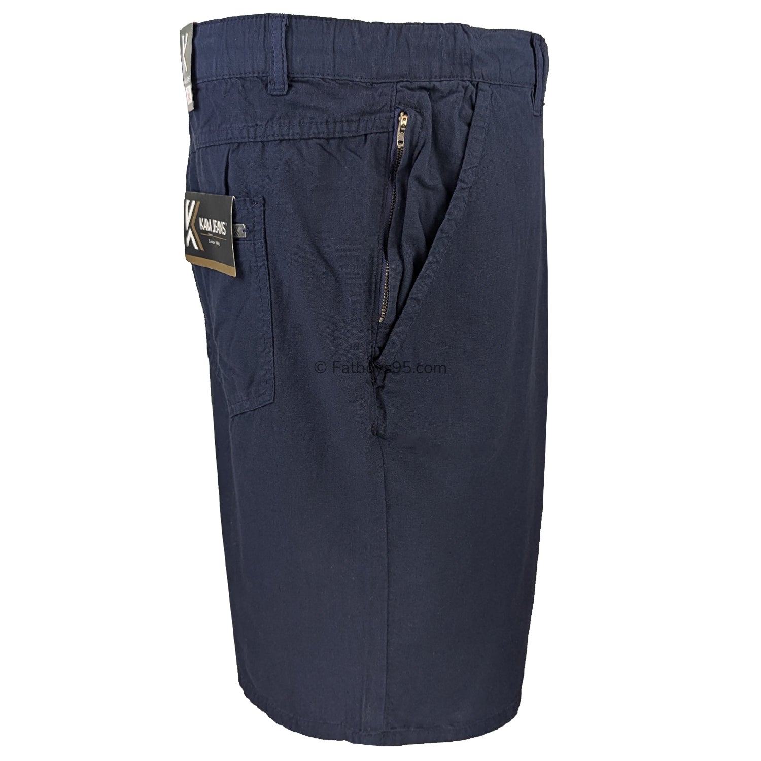 Kam Stretch Linen Shorts - KBS 3405 - Navy 7