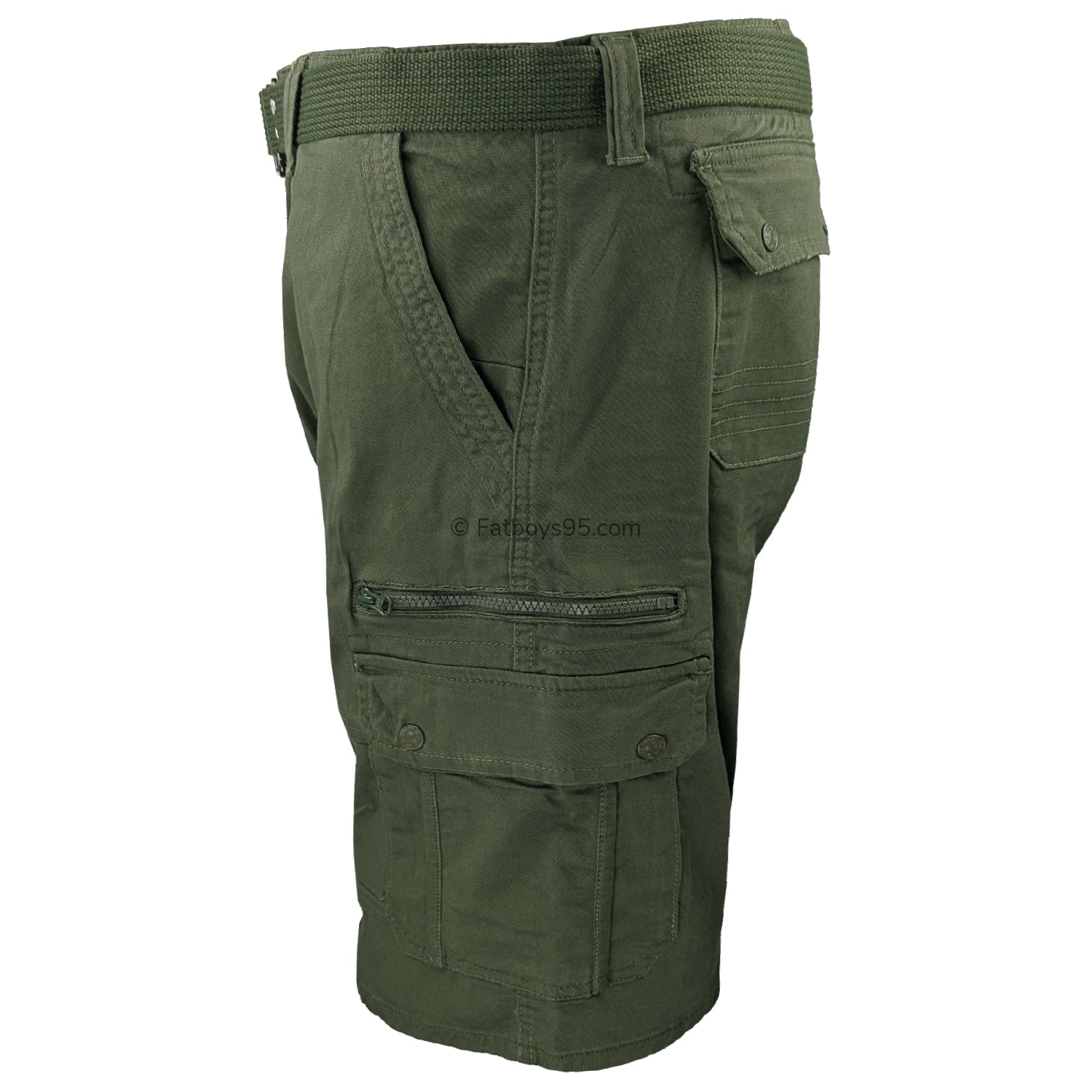 Kam Belted Cargo Stretch Shorts - KBS 343 - Khaki 3