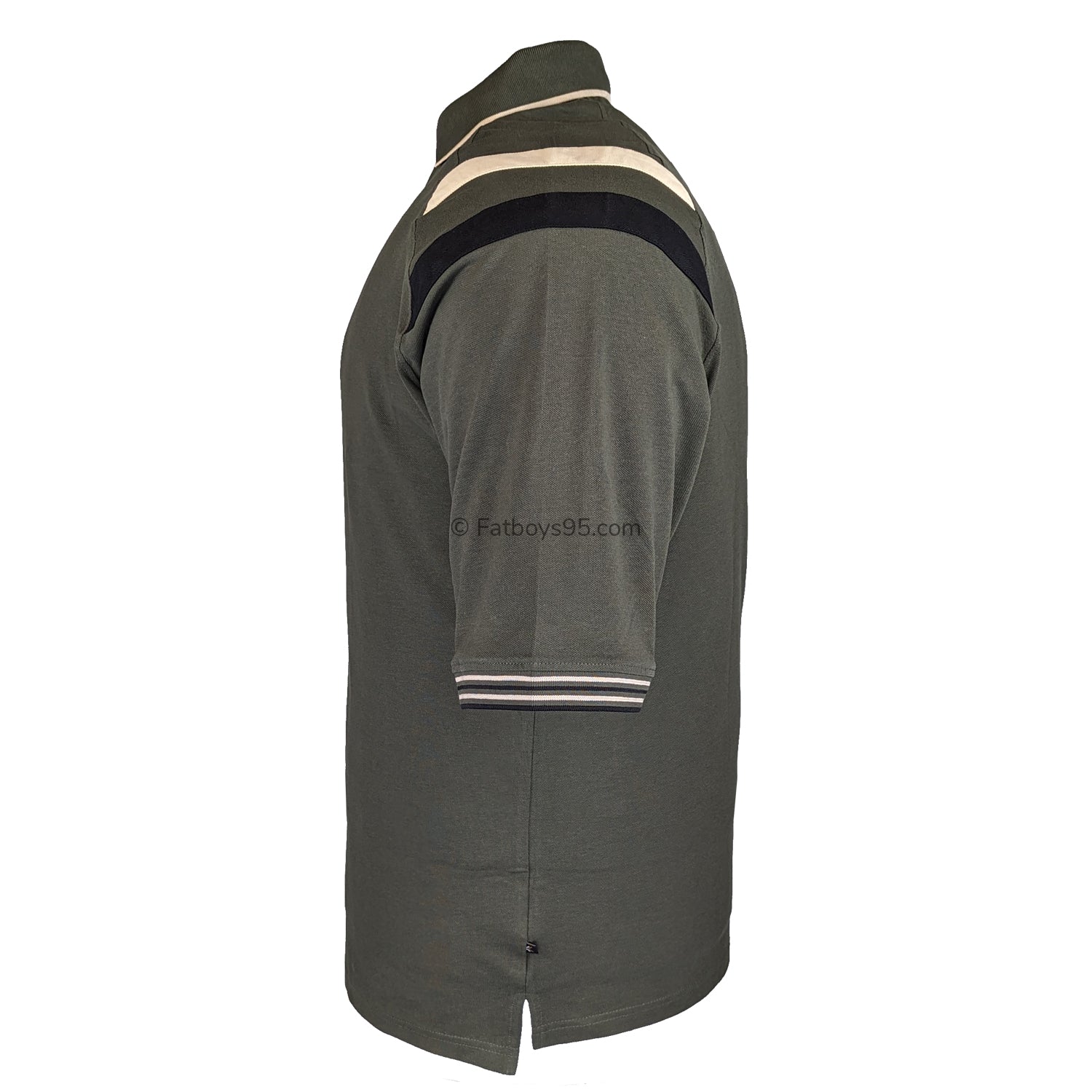 Kam Quarter Zip Raglan Panel Polo - KBS 5474 - Khaki 4