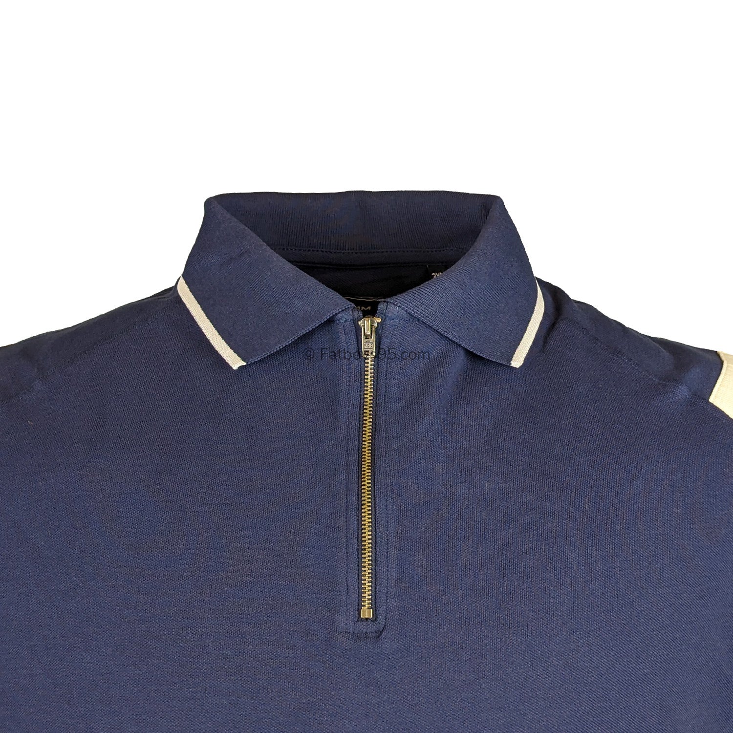 Kam Quarter Zip Raglan Panel Polo - KBS 5474 - Navy 2