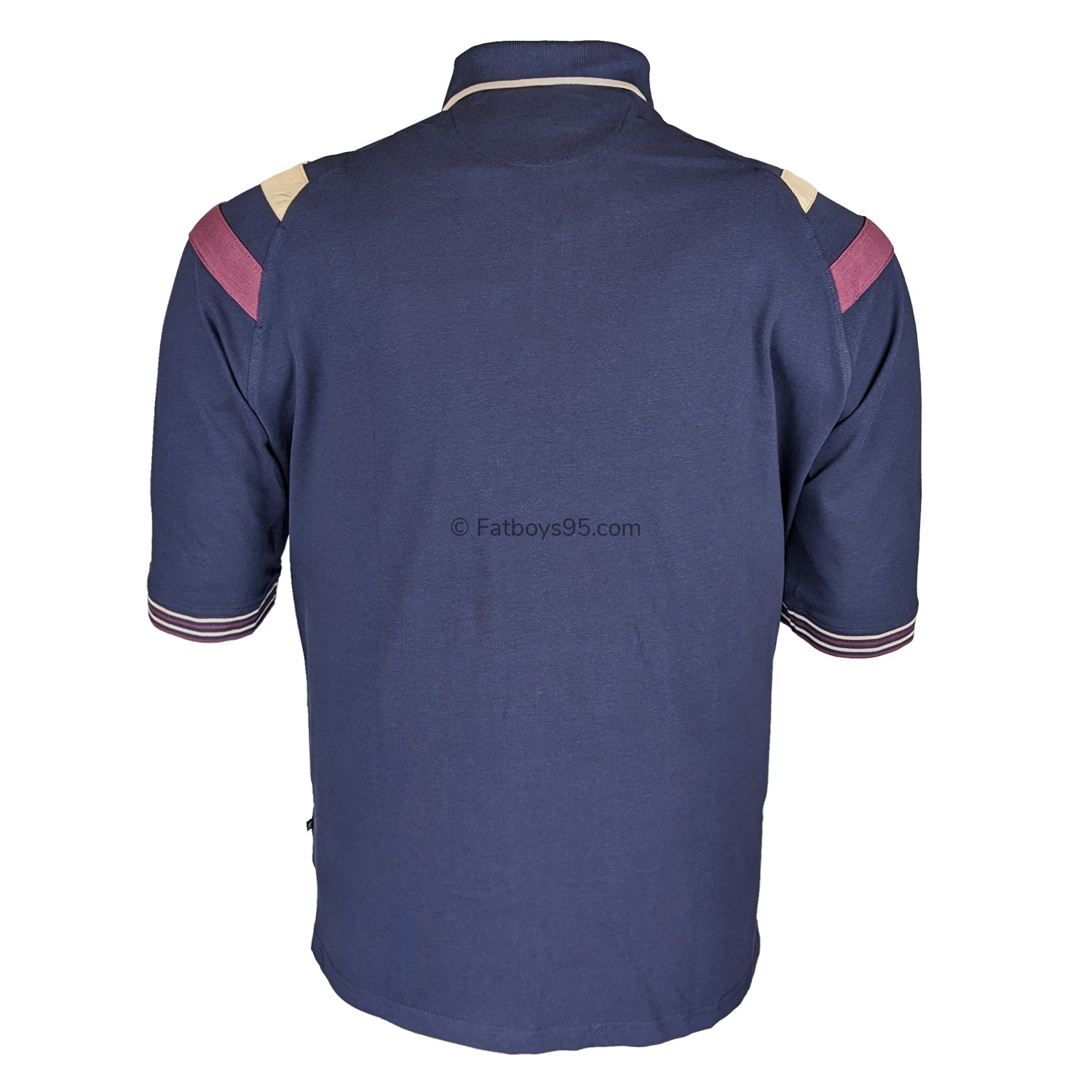 Kam Quarter Zip Raglan Panel Polo - KBS 5474 - Navy 3