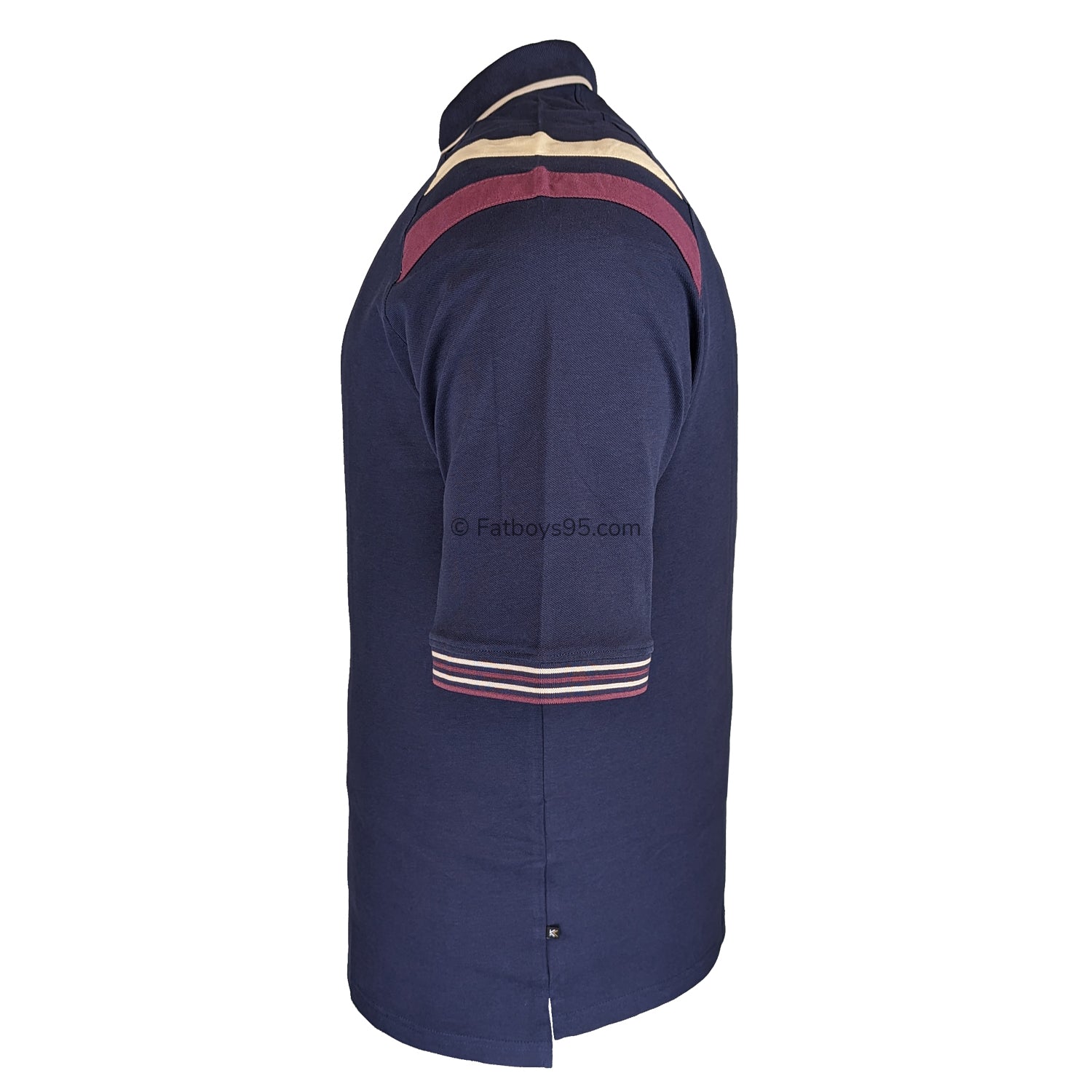 Kam Quarter Zip Raglan Panel Polo - KBS 5474 - Navy 4