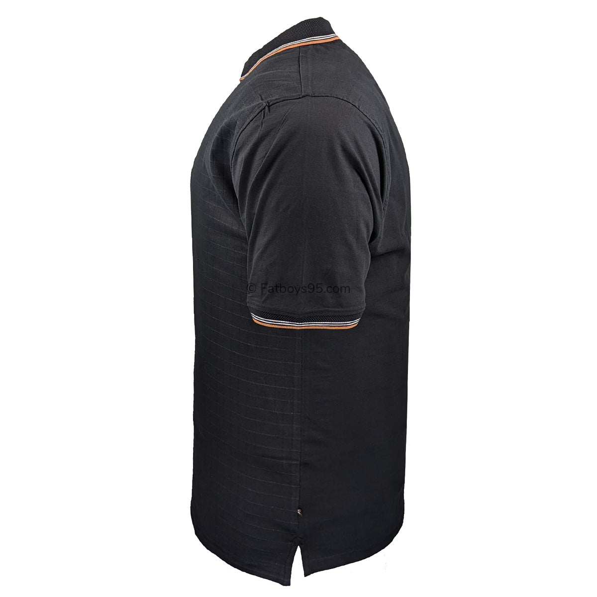 Kam Jersey Weave 1/4 Zip Polo - KBS 5491 - Black 4