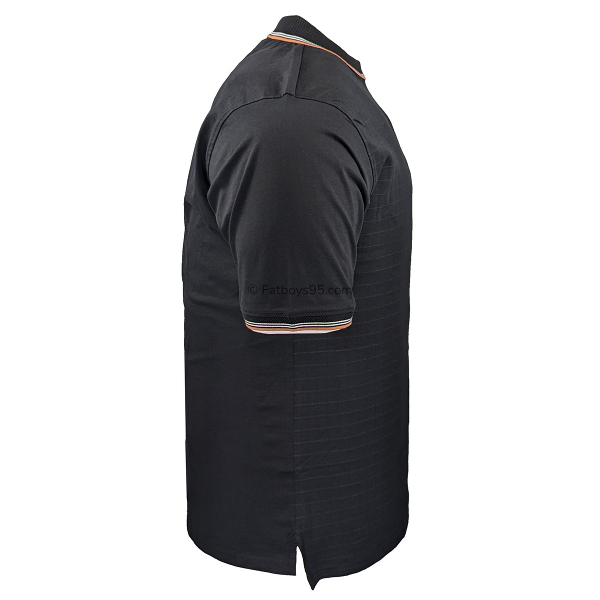 Kam Jersey Weave 1/4 Zip Polo - KBS 5491 - Black 5