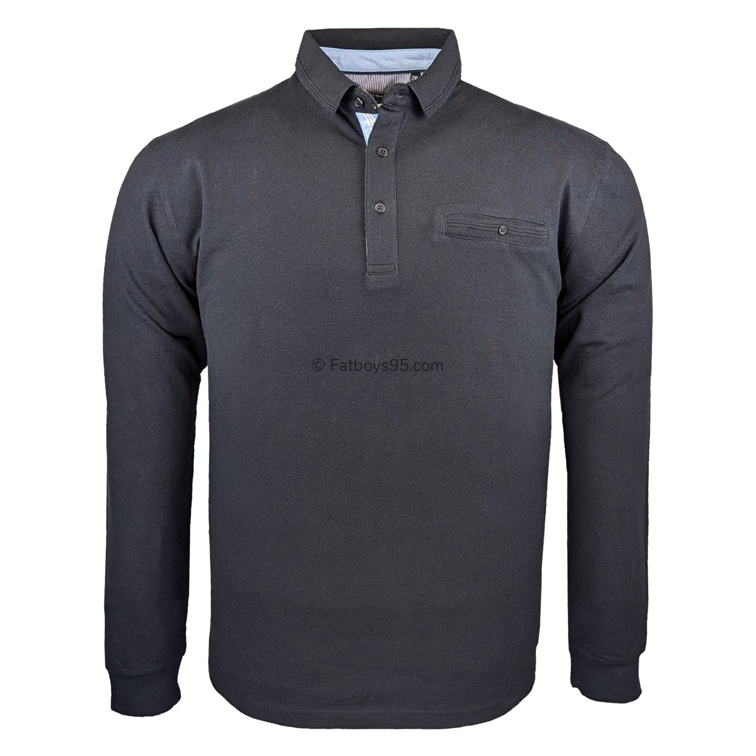 Kam L/S Polo - KBS 5508 - Black