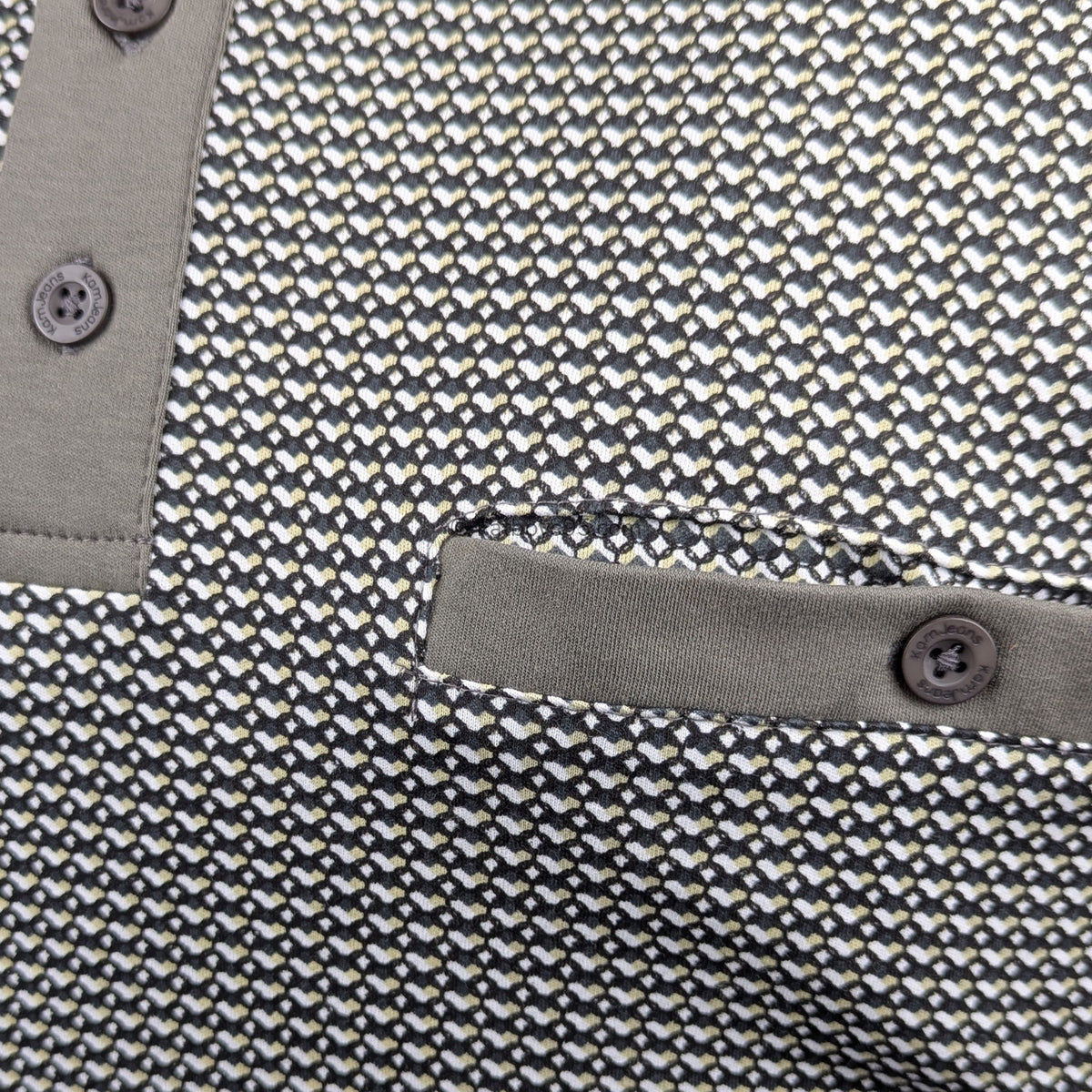 Kam Smart Mini Geo Print Polo - KBS 5518 - Taupe 3