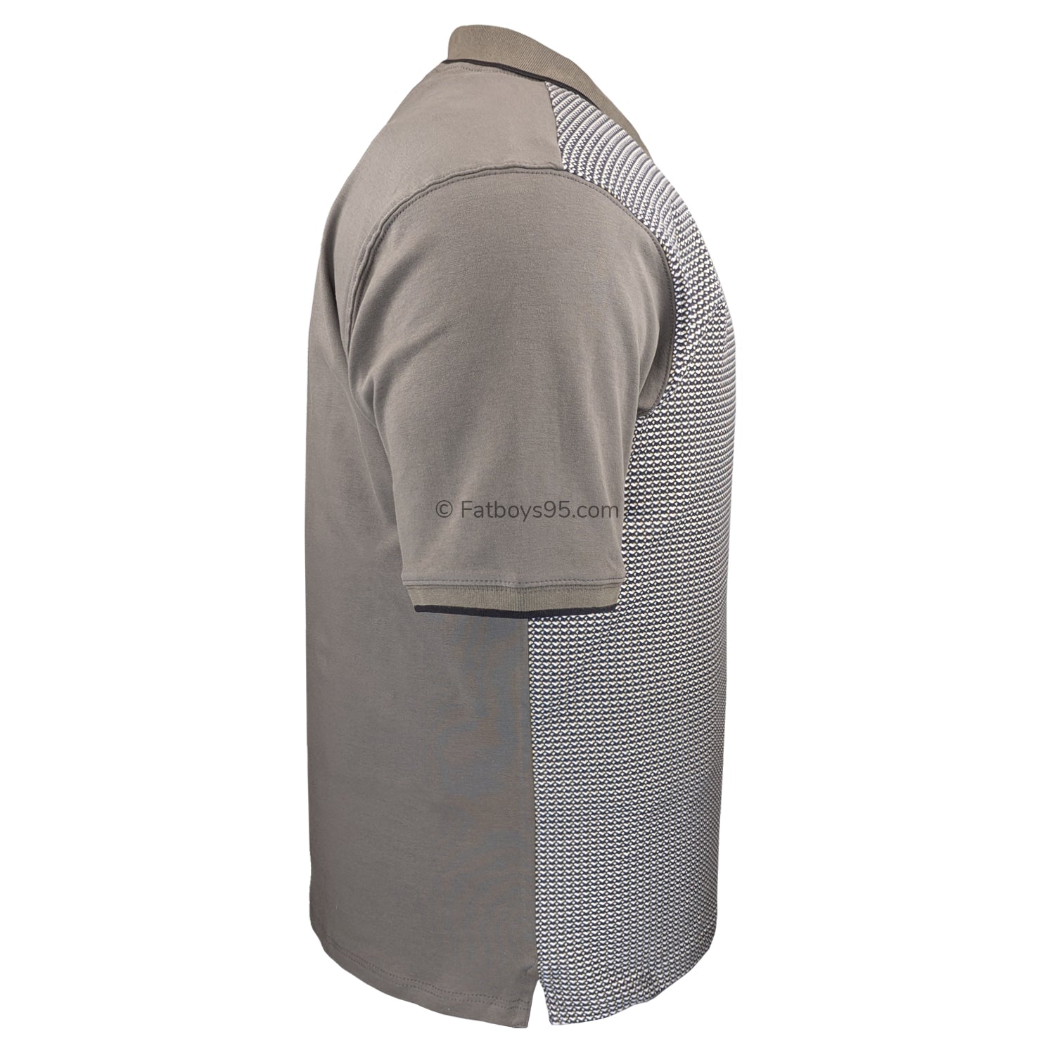 Kam Smart Mini Geo Print Polo - KBS 5518 - Taupe 6