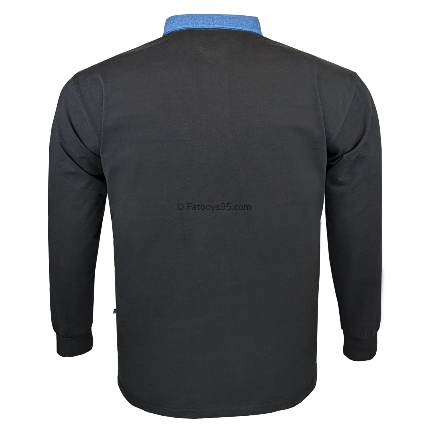 Kam L/S Rugby Polo - KBS 5560 - Black 3