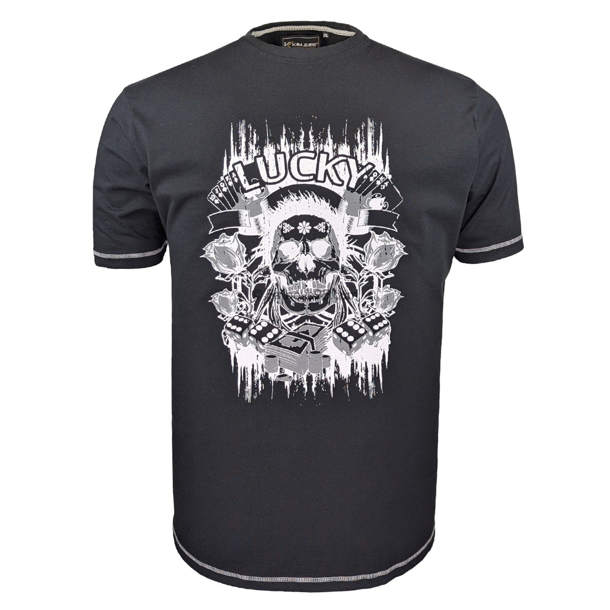 Kam Lucky Skull Tee - KBS 5570 - Black 1