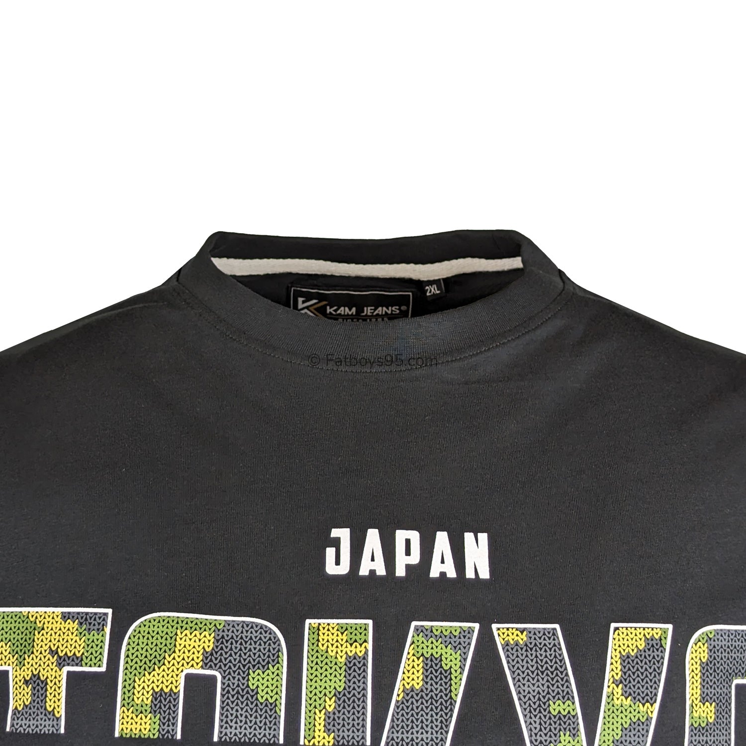 Kam Tokyo Camo Print Tee - KBS 5720 - Black 2