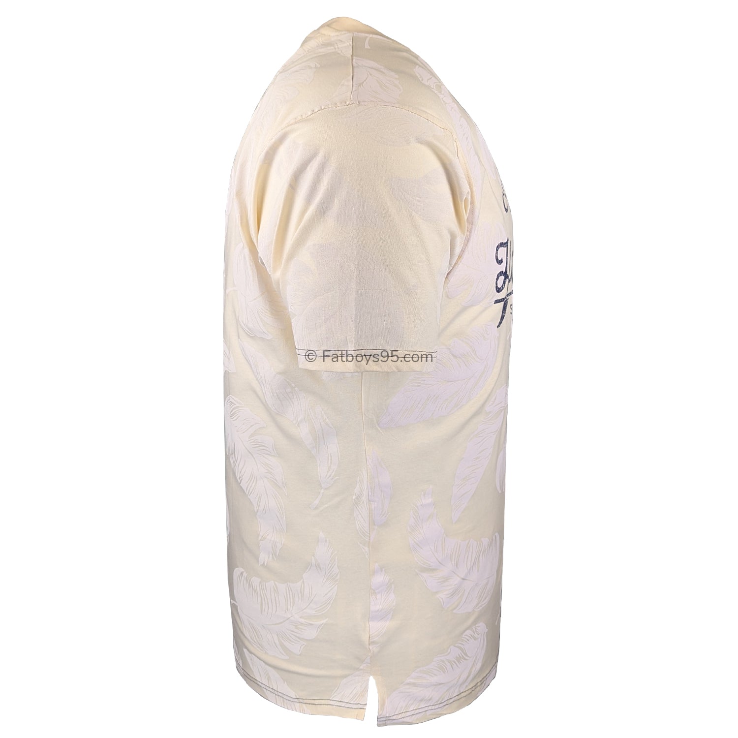 Kam Hawaii Surf Leaf Print Tee - KBS 5773 - Stone 5