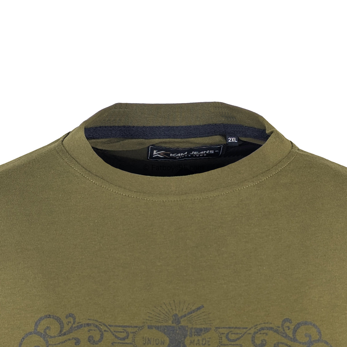 Kam Vintage Denim T-Shirt - KBS 5786 - Dark Olive