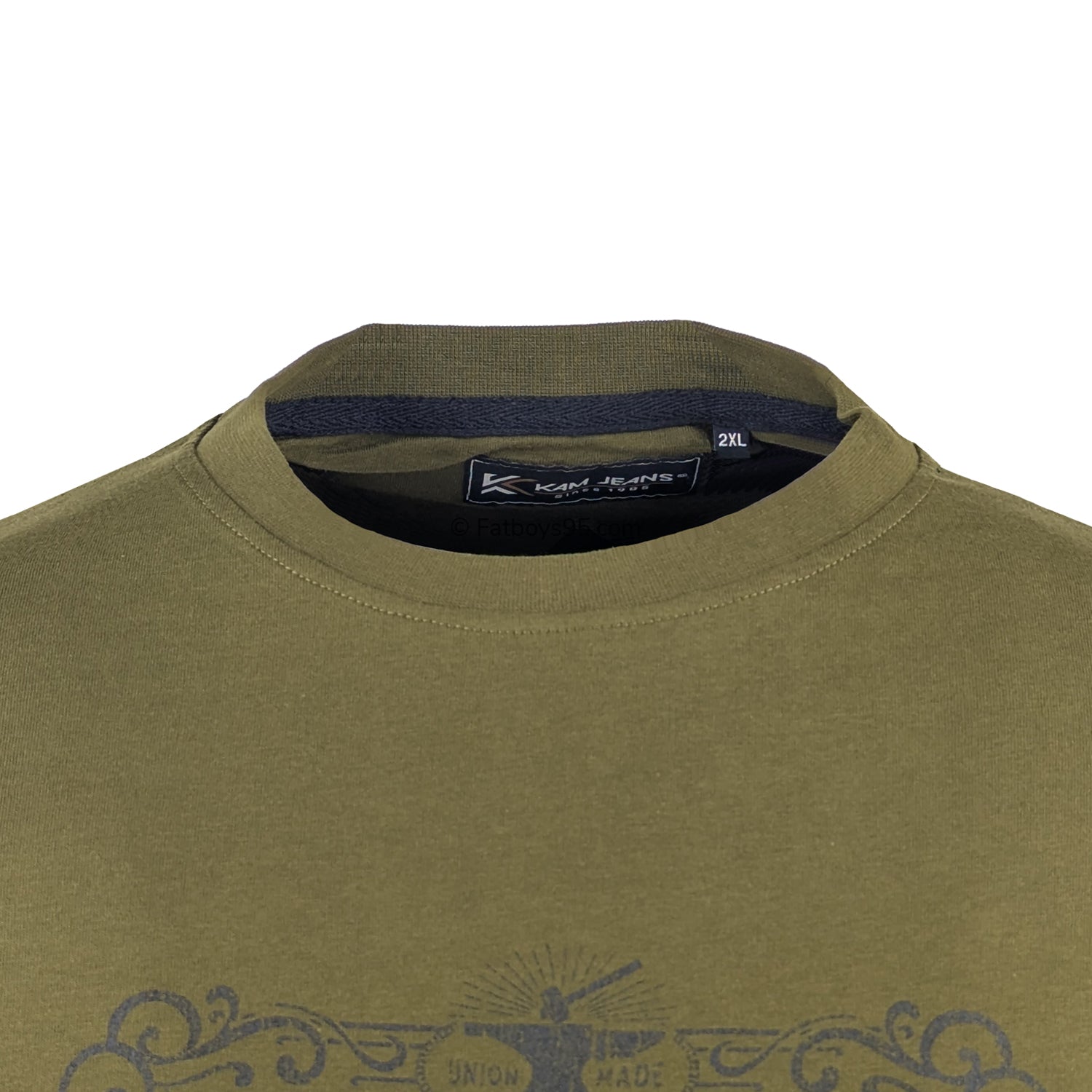 Kam Vintage Denim T-Shirt - KBS 5786 - Dark Olive