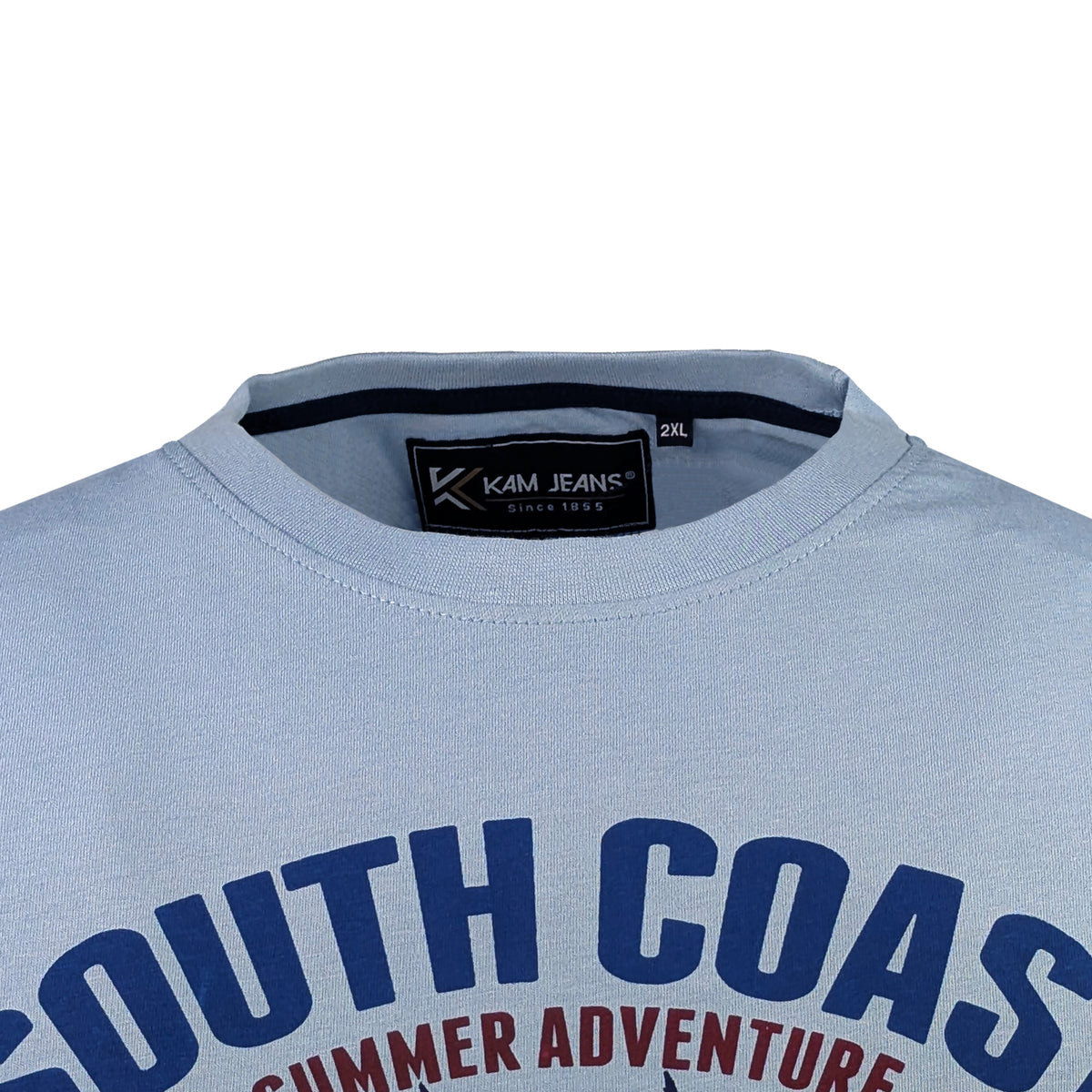 Kam South Coast Print Sleeveless Tee - KBS 5802 - Dusty Blue 2