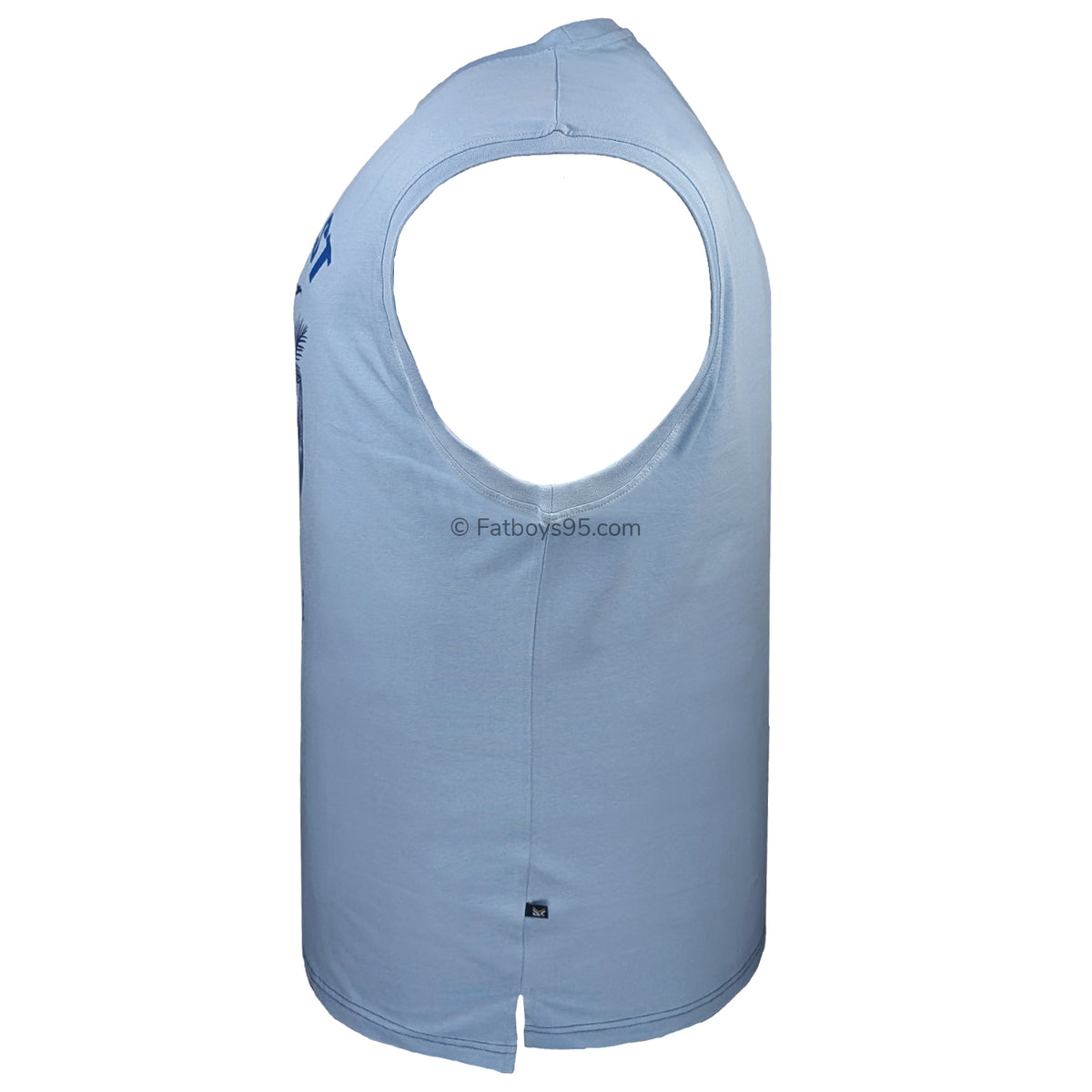 Kam South Coast Print Sleeveless Tee - KBS 5802 - Dusty Blue 4