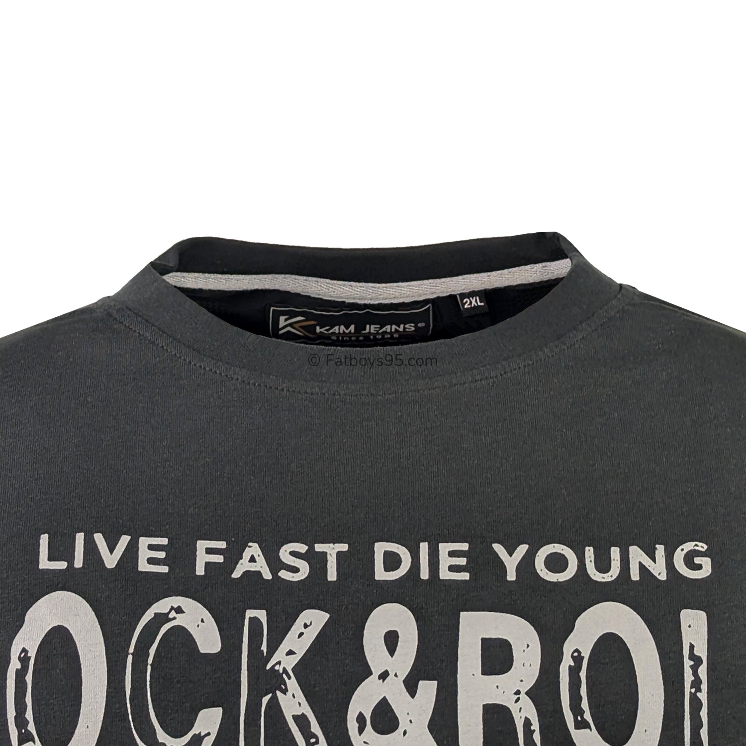Kam Rock N Roll Skull Print Tee - KBS 5805 - Black 2