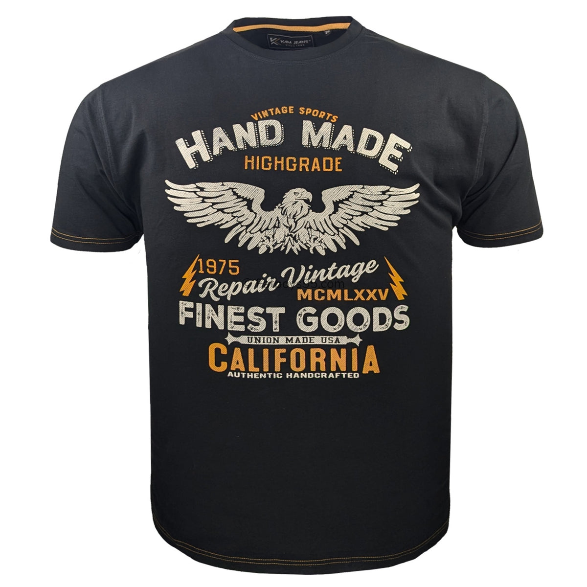 Kam California Finest Goods Print Tee - KBS 5809 - Black 1