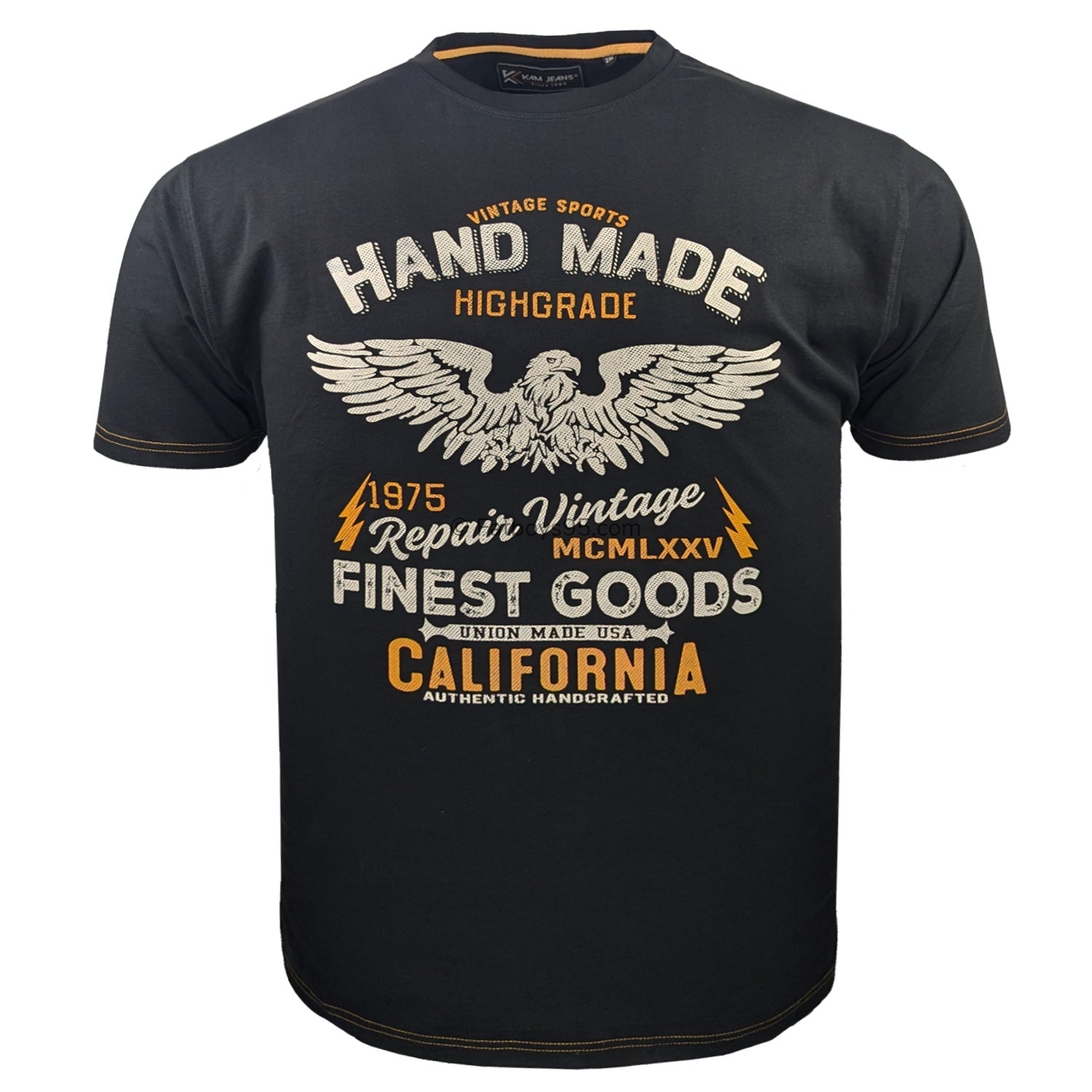 Kam California Finest Goods Print Tee - KBS 5809 - Black 1