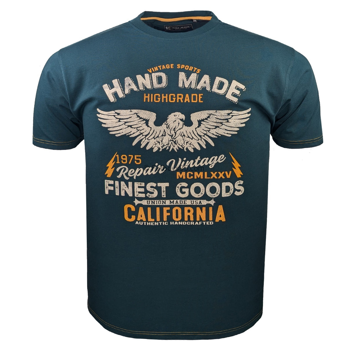 Kam California Finest Goods Print Tee - KBS 5809 - Dark Green 1