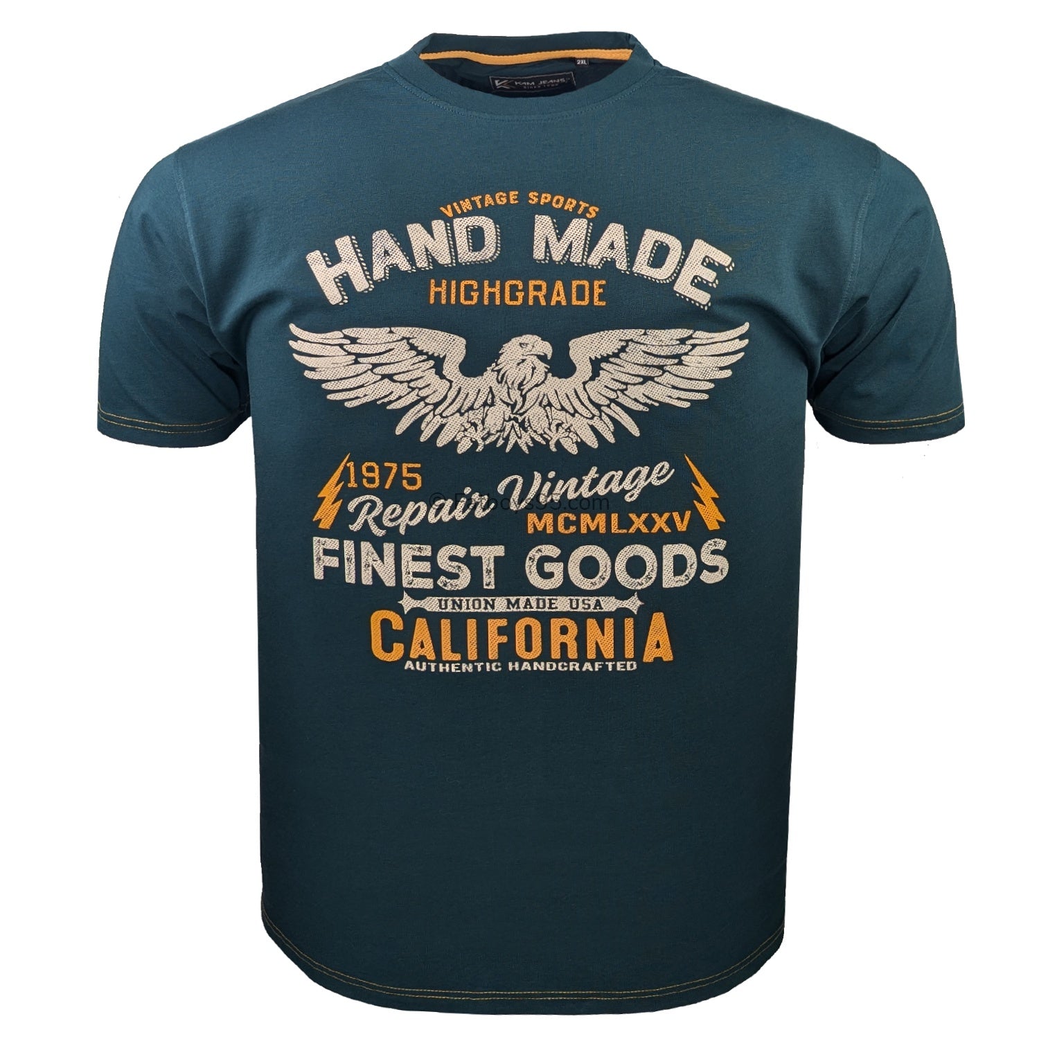 Kam California Finest Goods Print Tee - KBS 5809 - Dark Green 1