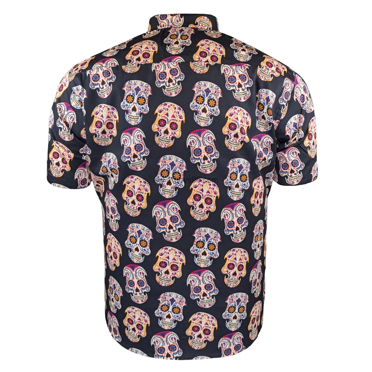 Kam Ghost Skull Print S/S Shirt - KBS 6052 - Black 3