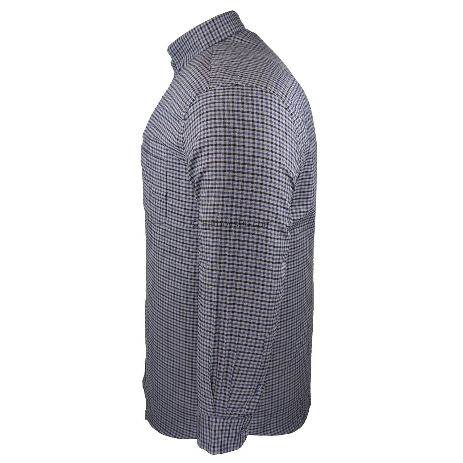 Kam Casual Gingham L/S Shirt - KBS 6302 - Charcoal 4