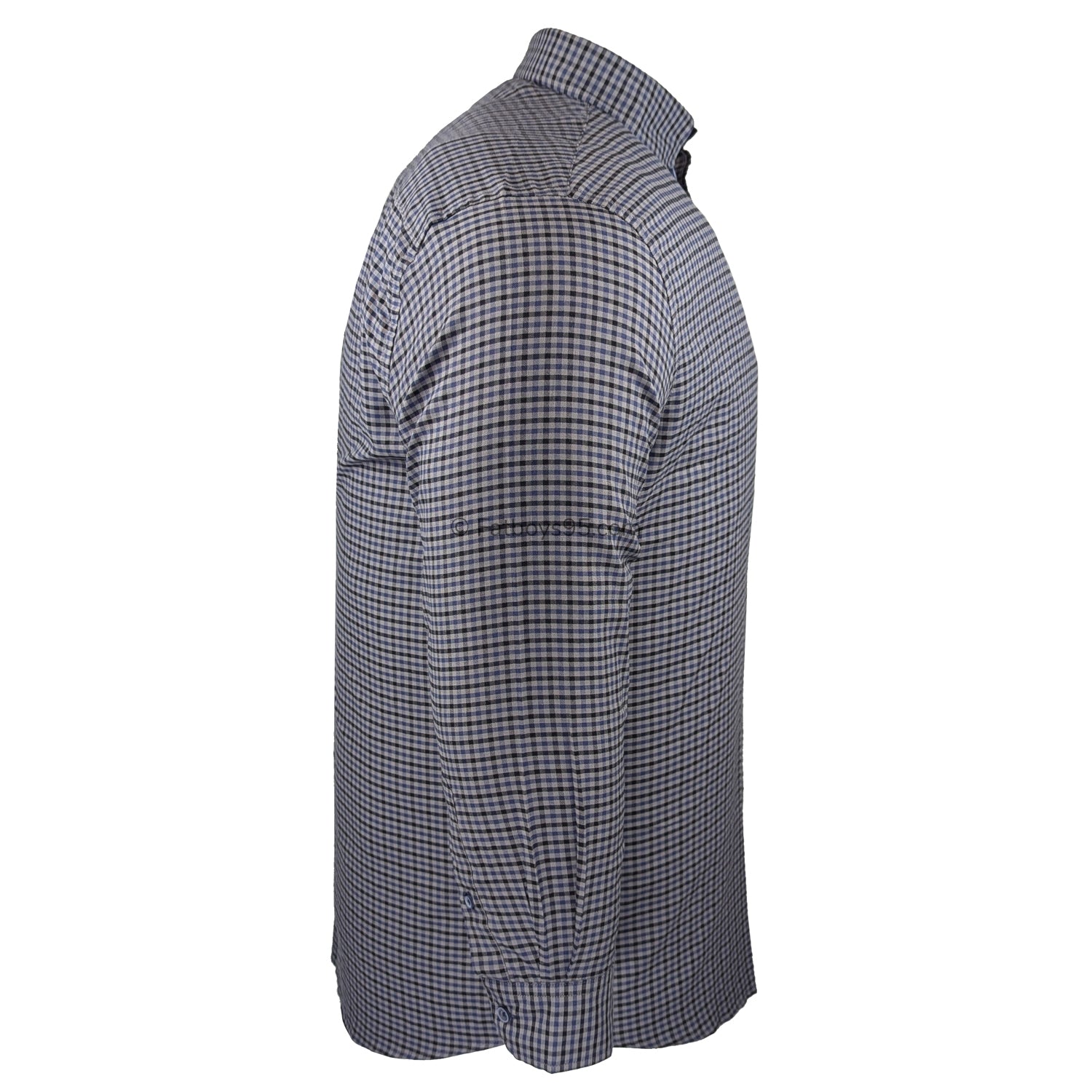 Kam Casual Gingham L/S Shirt - KBS 6302 - Charcoal 5